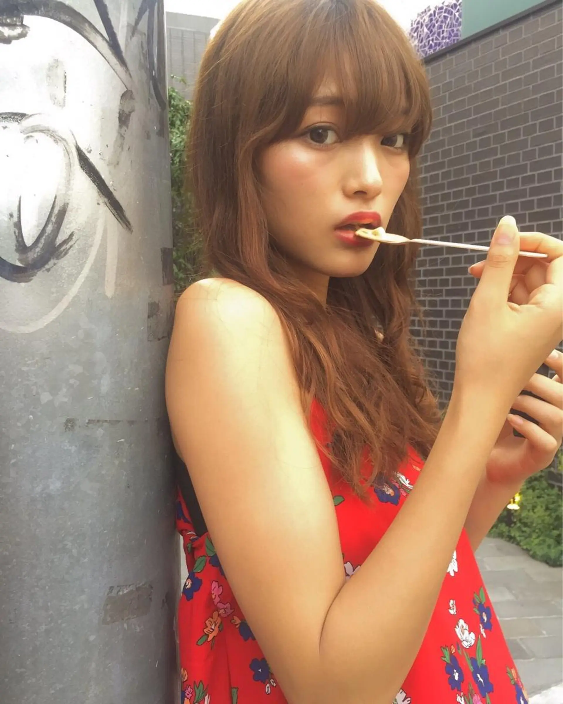 ロング カラー パーマ シンプル+αな デザインを 松崎陸のヘアスタイル