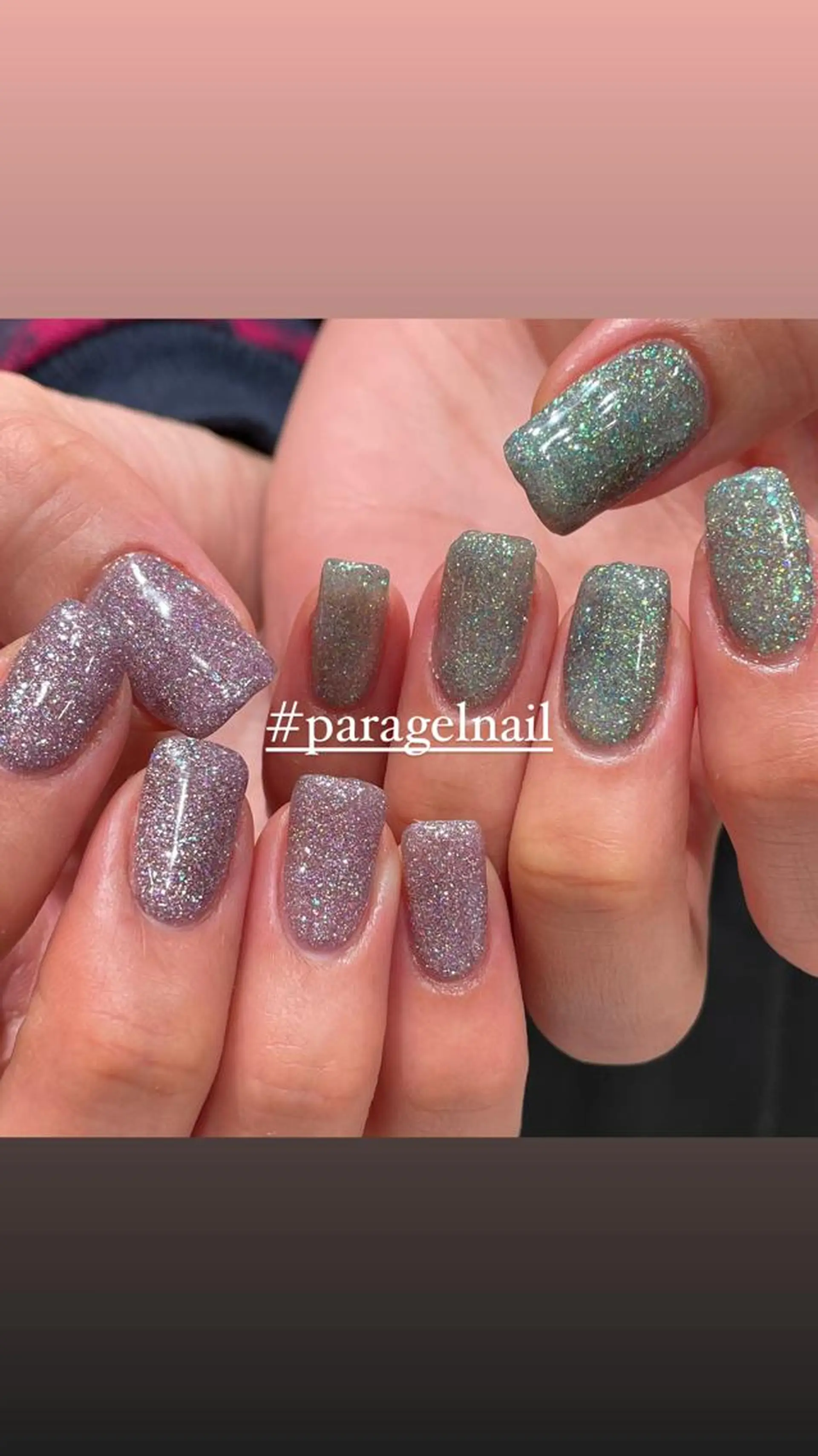 ネイル ラメ(グリッター) ハンドネイル 淡色ネイル 🎀moeのネイルデザイン