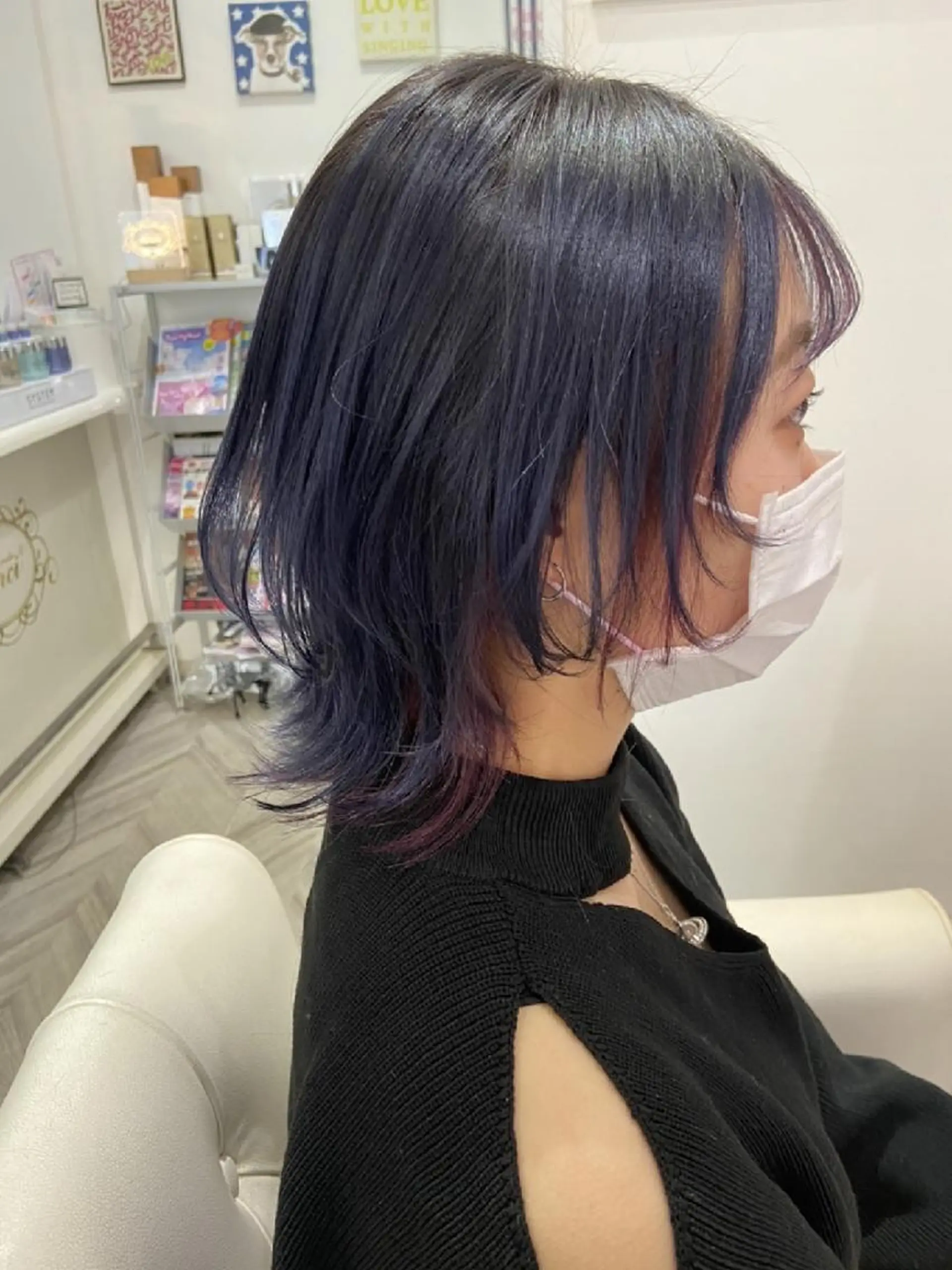 ミディアム カラー ヘアアレンジ ウルフカット ナカシマ  アユミのヘアスタイル