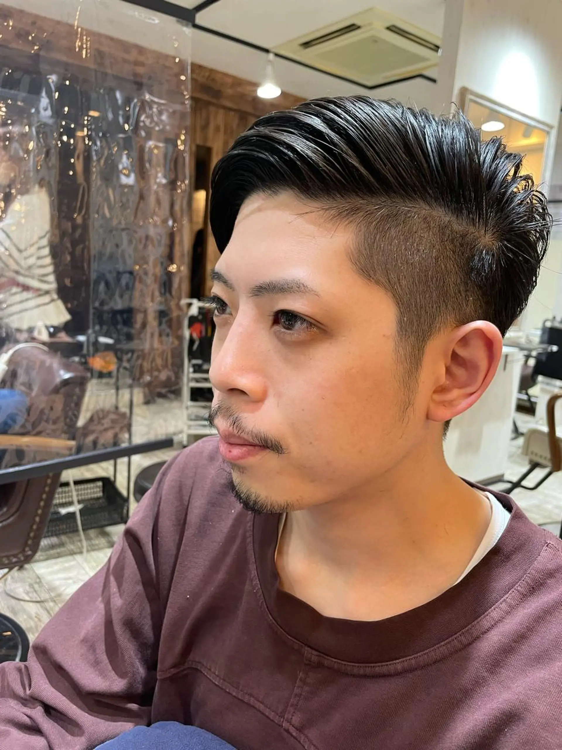 ショート メンズ メンズパーマ ツーブロック 刈り上げ メンズウルフカット アッシュ 桜木町/西山竜一 /大人可愛い×美髪のヘアスタイル