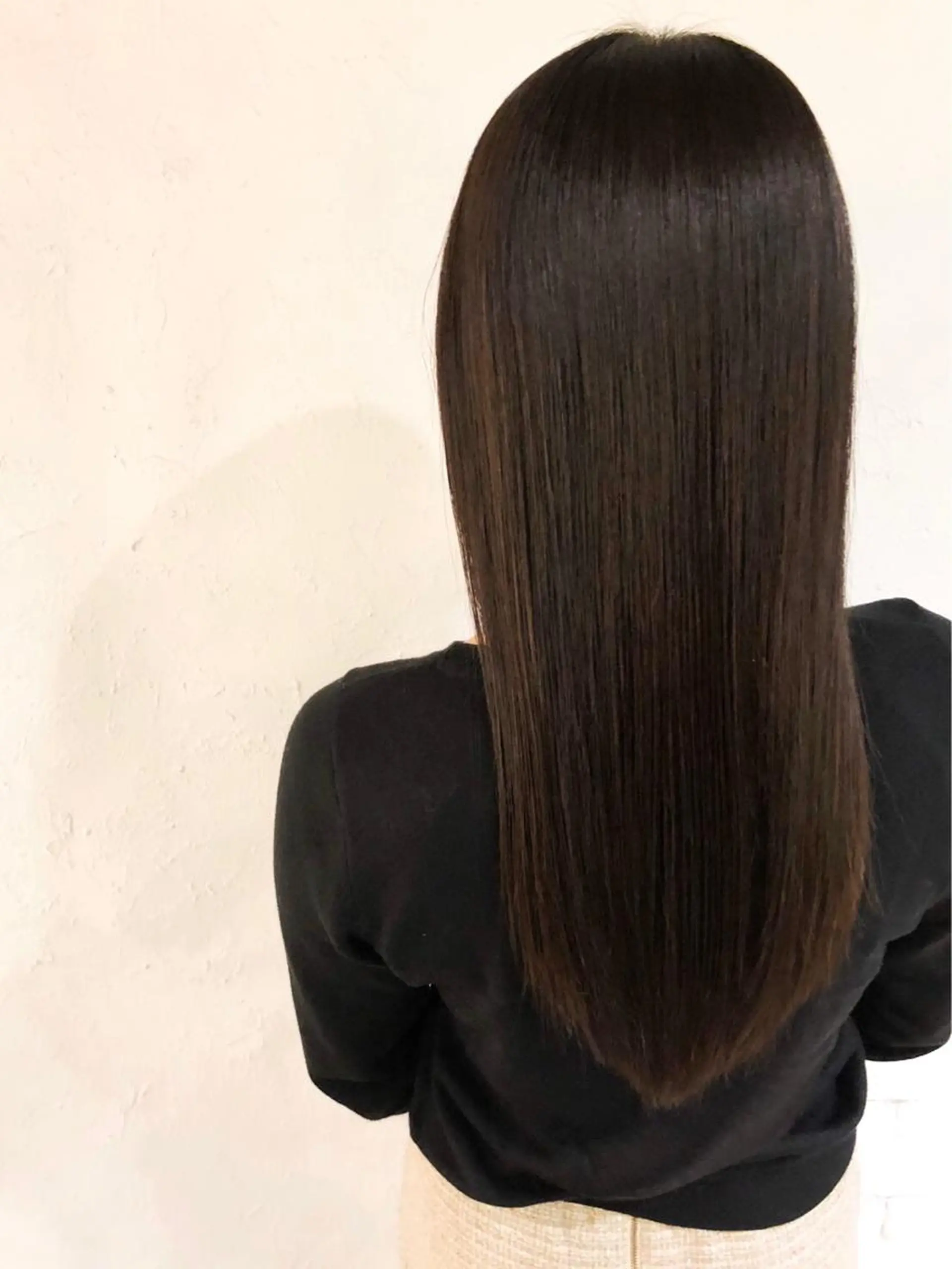 ロング 縮毛矯正 予約 停止のヘアスタイル