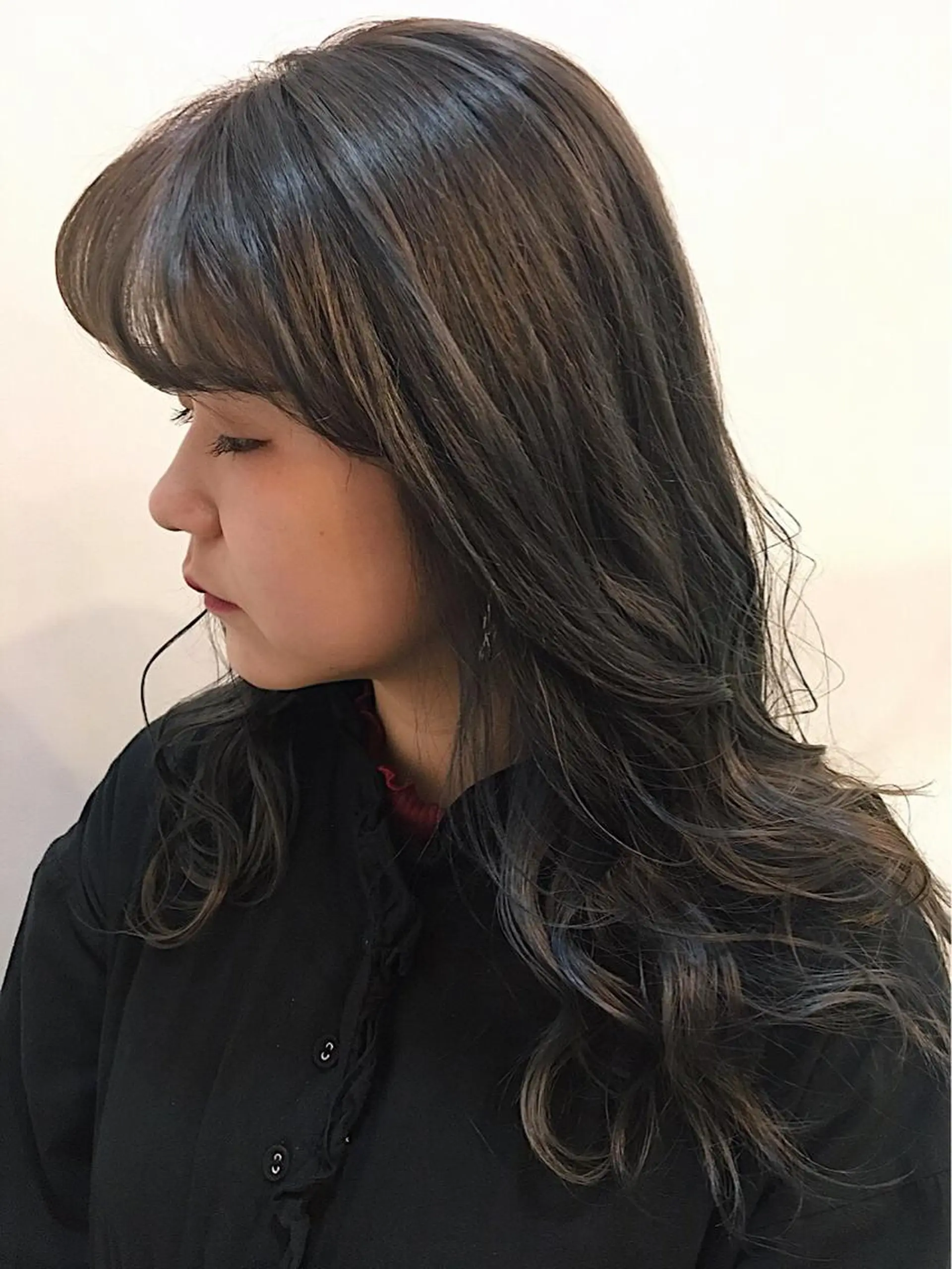 ロング ハイライト 狩野 羅夢のヘアスタイル