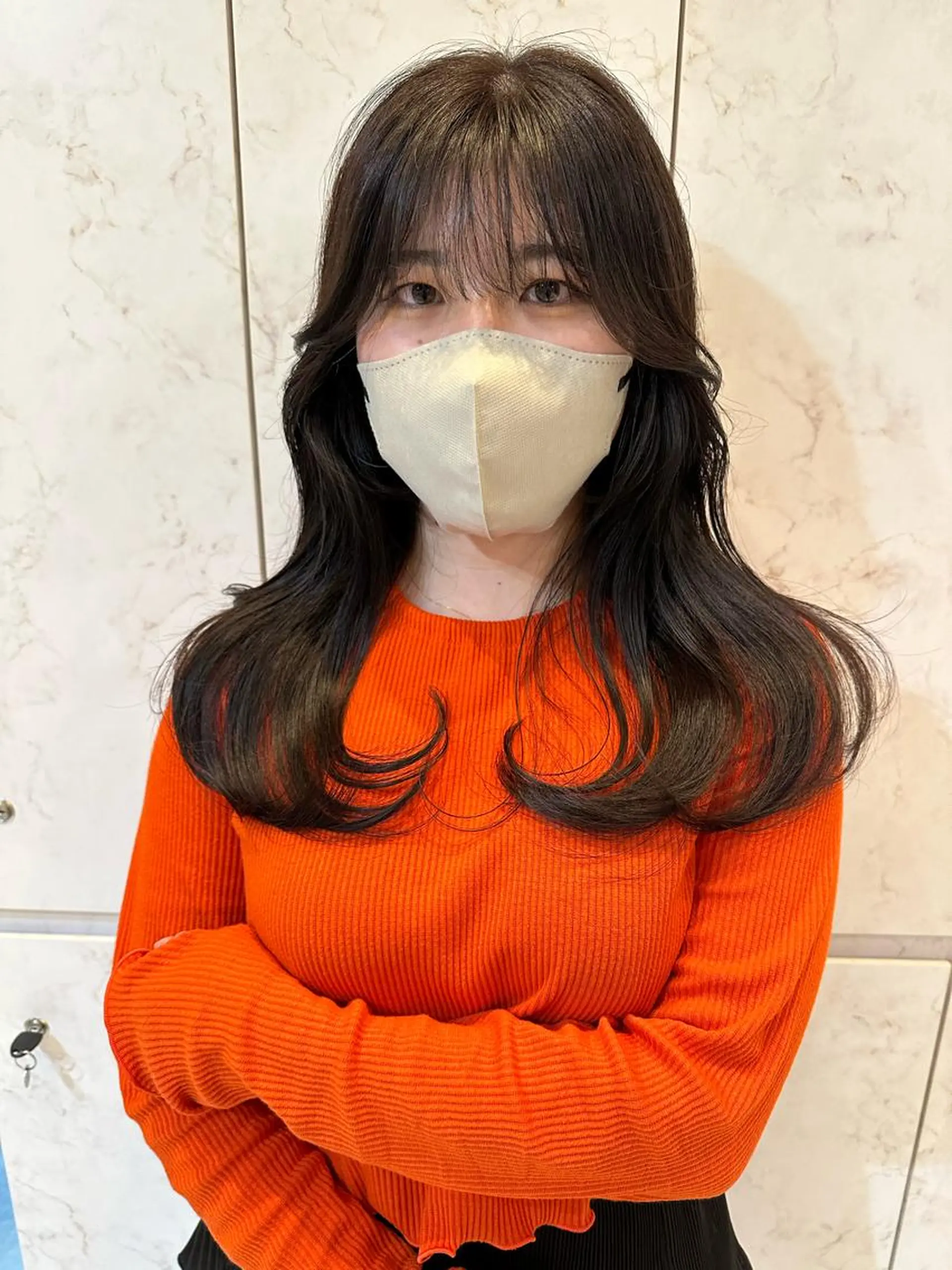 ロング カラー カット ヘアカラー トリートメント Akane レイヤー/艶カラーのヘアスタイル