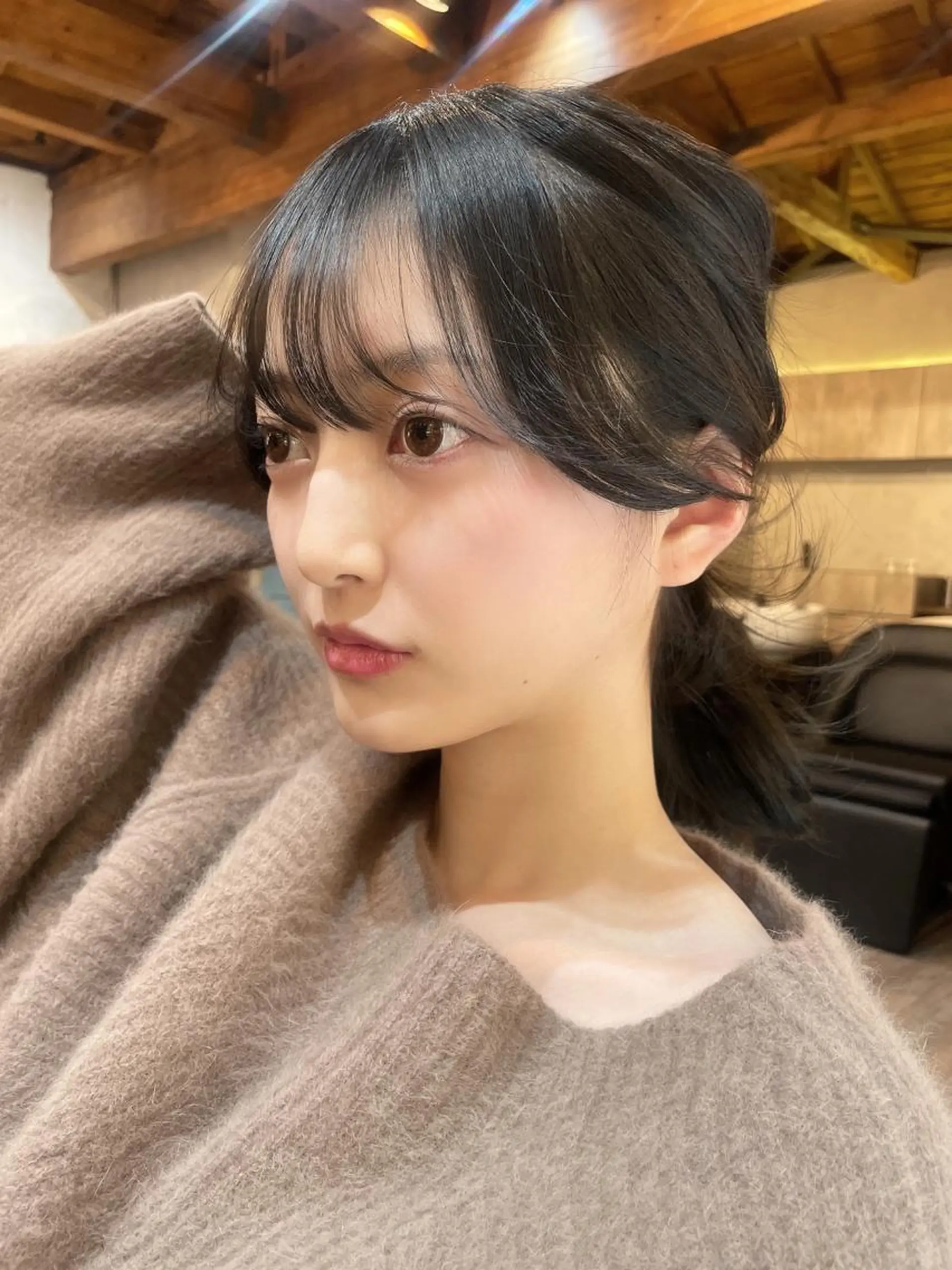 ロング カラー カット ヘアカラー トリートメント 顔周りカット× 髪質改善【リョウ】のヘアスタイル