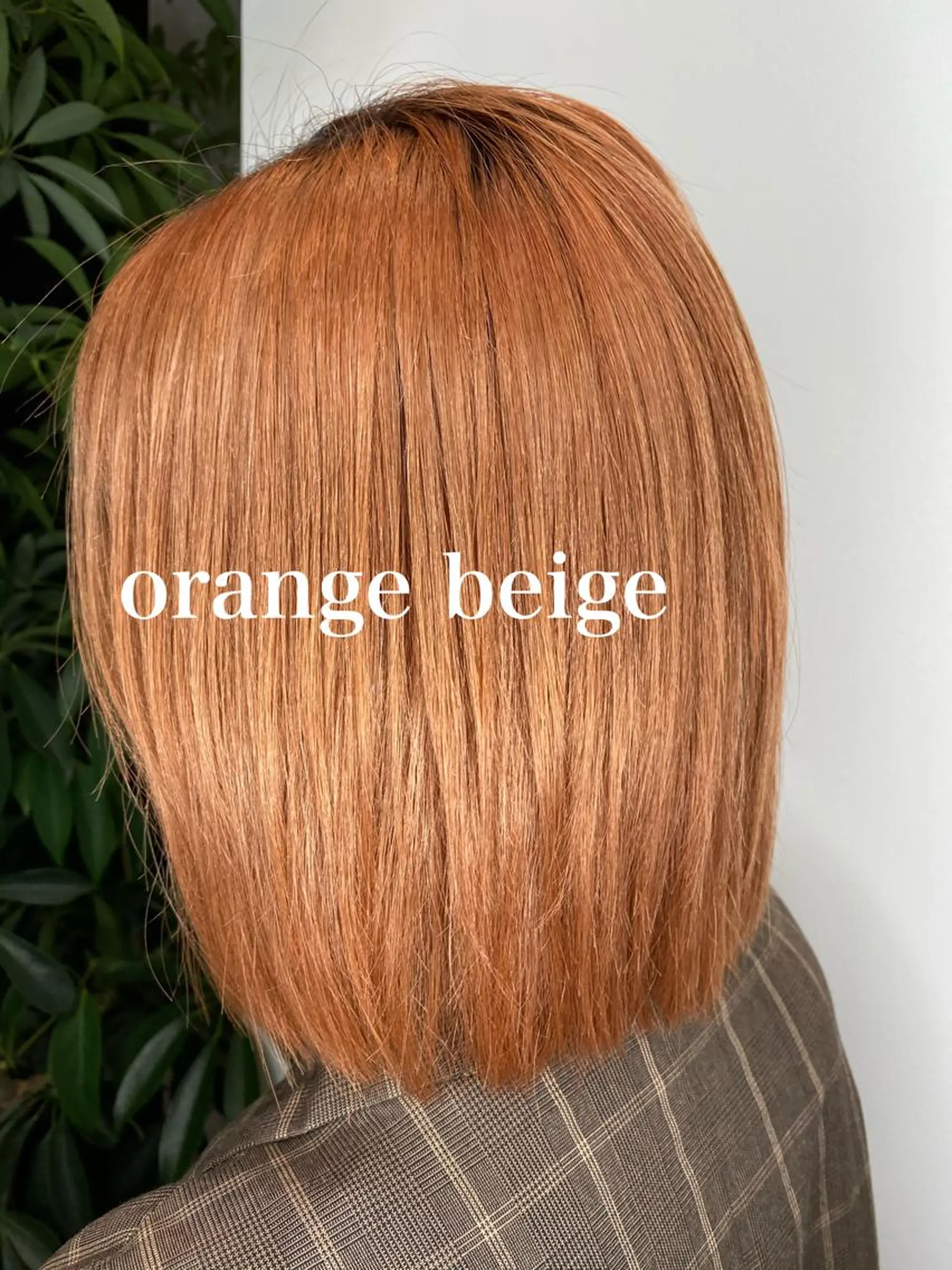 カラー ベージュカラー オレンジ オレンジベージュ デザインカラーウルフ 宙也のヘアスタイル