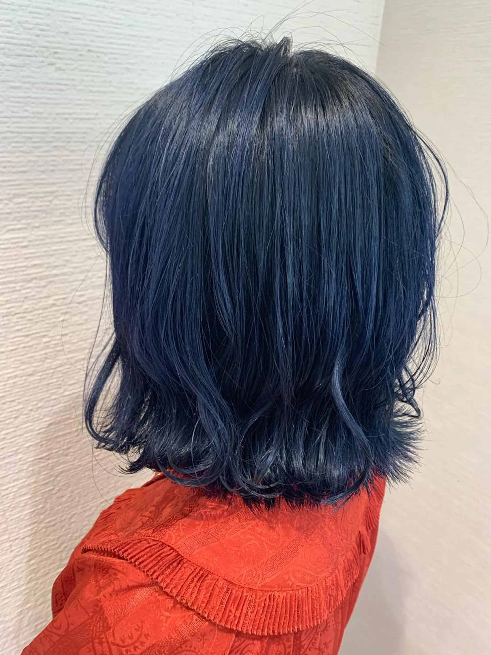 カラー ブルーカラー ネイビーカラー 韓国ヘア／レイヤー/ 🤍ayumuのヘアスタイル