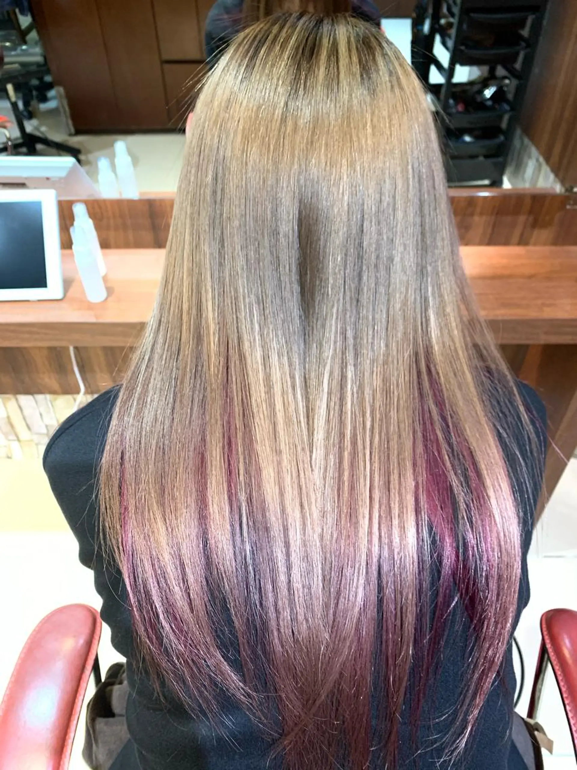 ロング 髪質改善ストレート、 カラー清野雄大のヘアスタイル