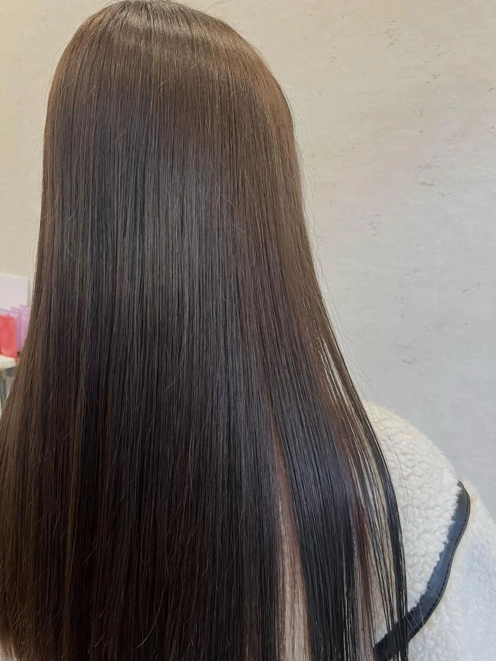 ロング カット 縮毛矯正 トリートメント 暖色＊ベージュ ＊くらたあやかのヘアスタイル