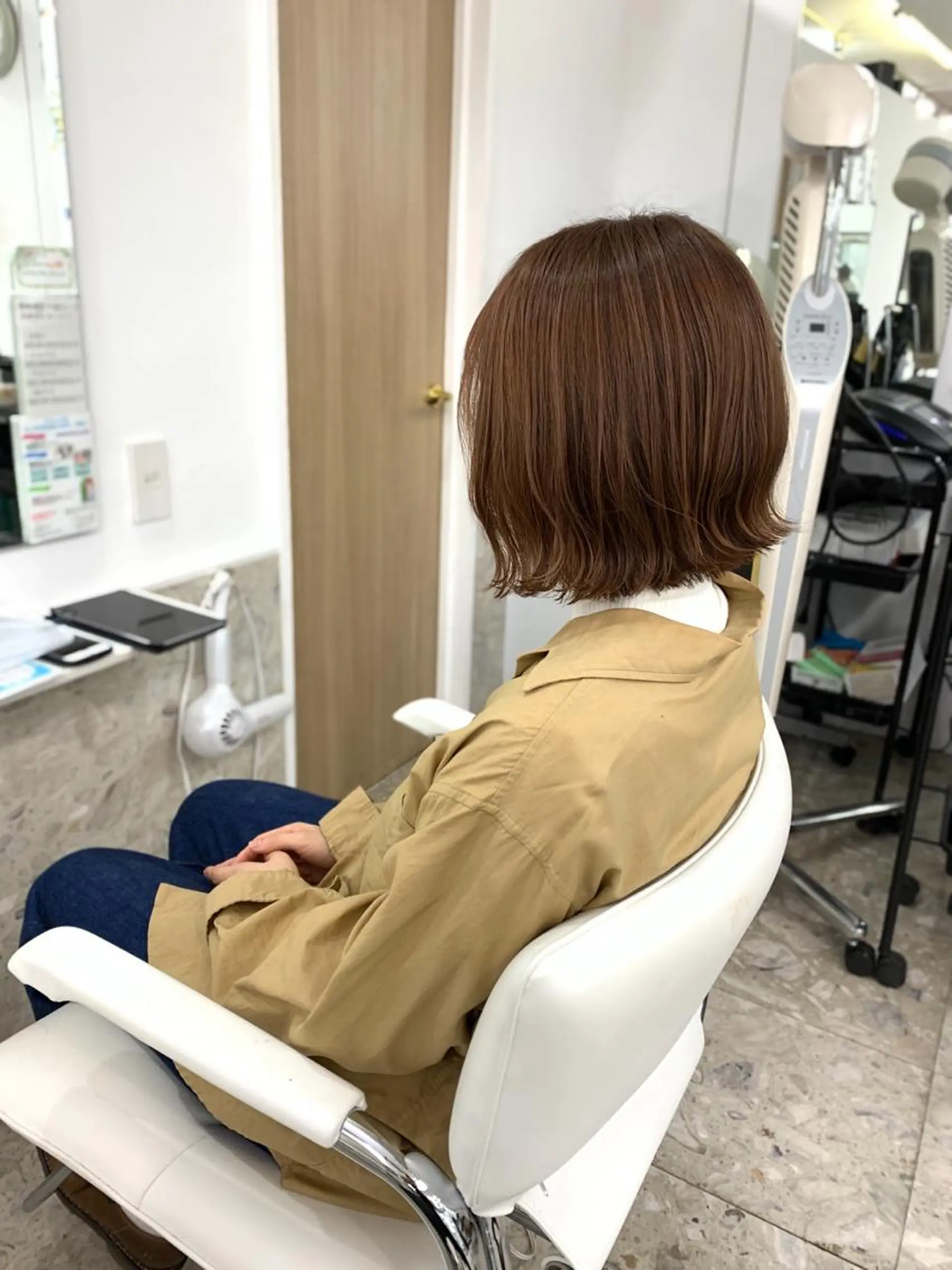 ショート カラー グレージュ ピンクカラー 相武台ショート特化 💐川崎希💐のヘアスタイル