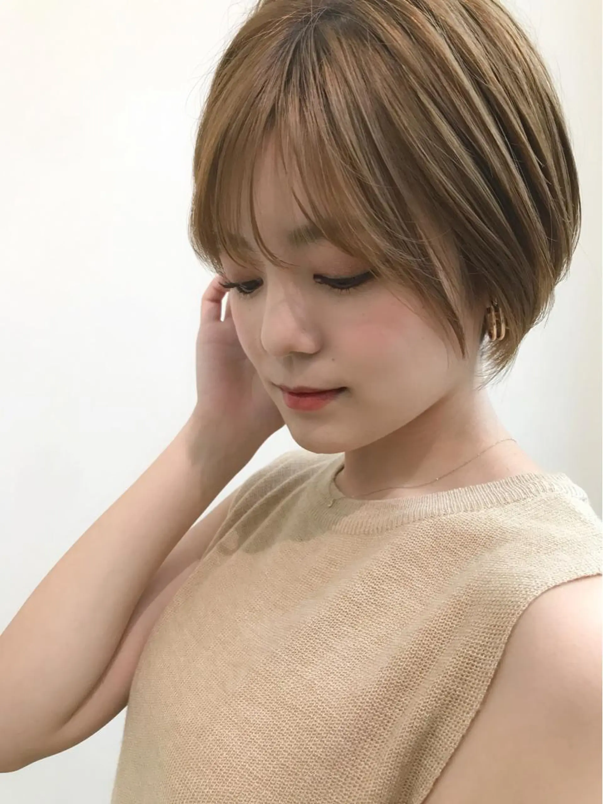ショート カット ヘアカラー トリートメント イメチェンカット✂️ 錦糸町佐藤店長のヘアスタイル
