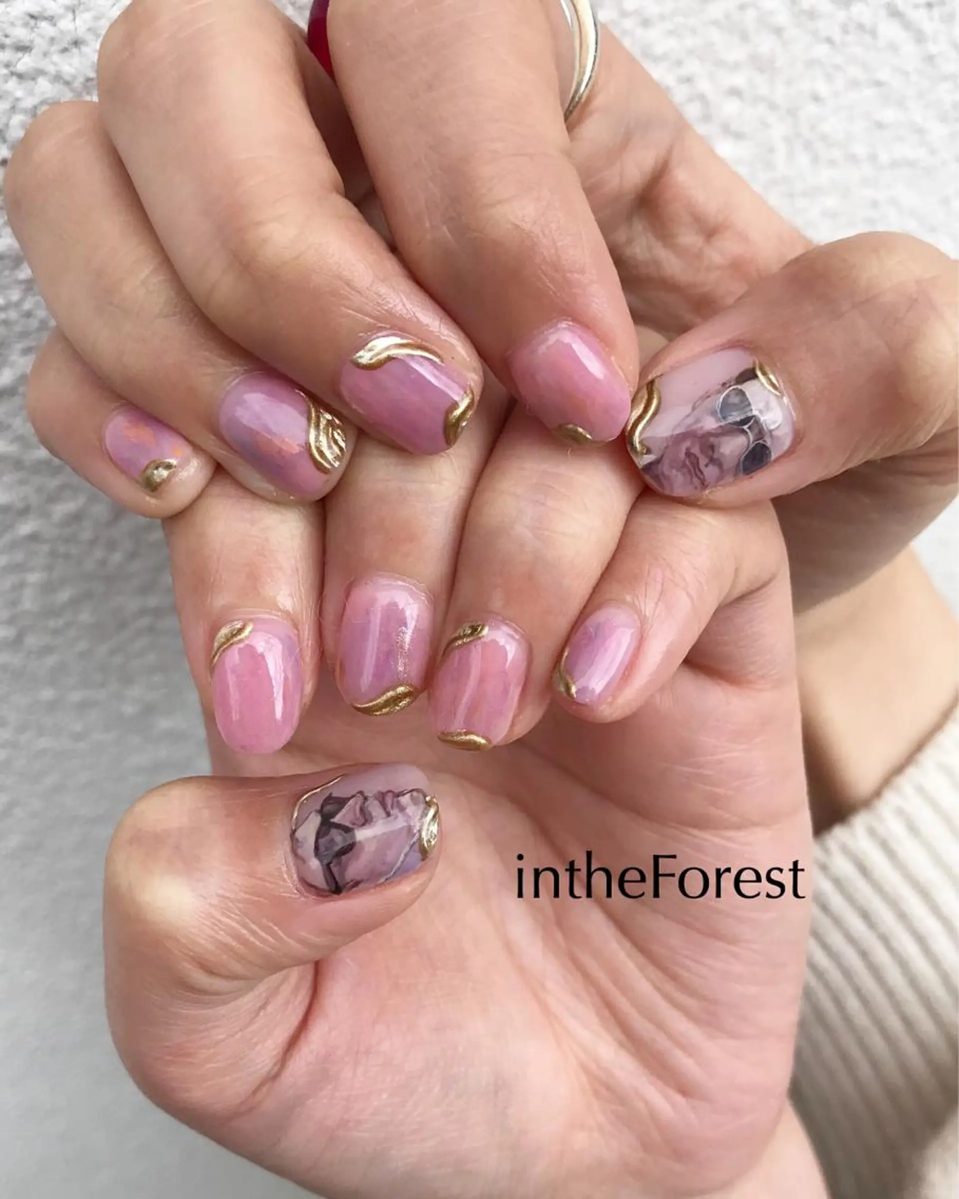 ネイル アートネイル 成人式 ジェルネイル 春ネイル ネイルチップ コガ アオイのネイルデザイン