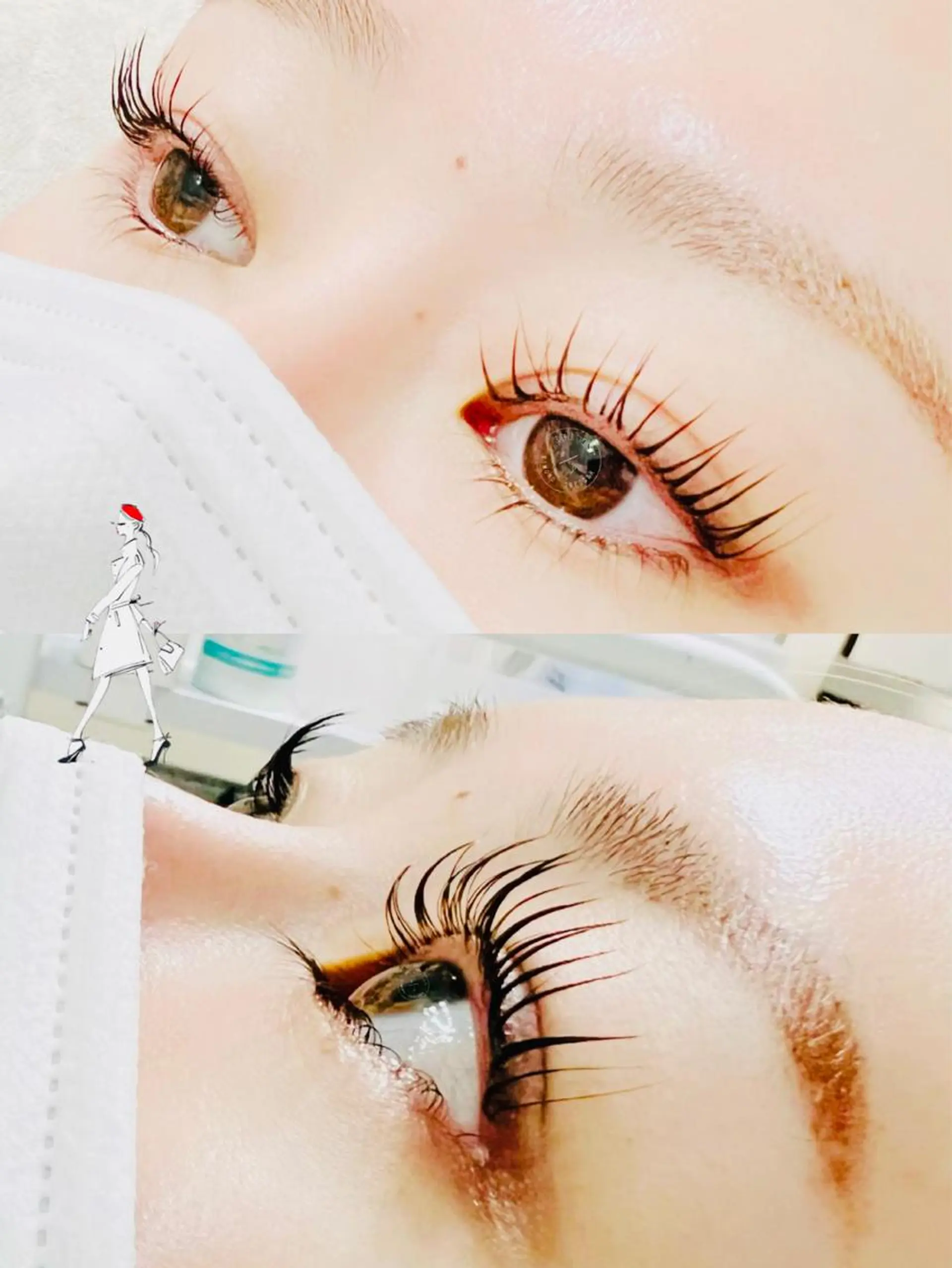 マツエク・マツパ ケラチンラッシュリフト バインドロック Cカール キュート フラットラッシュ マツパ eyelash presh yukaのマツエク・マツパデザイン