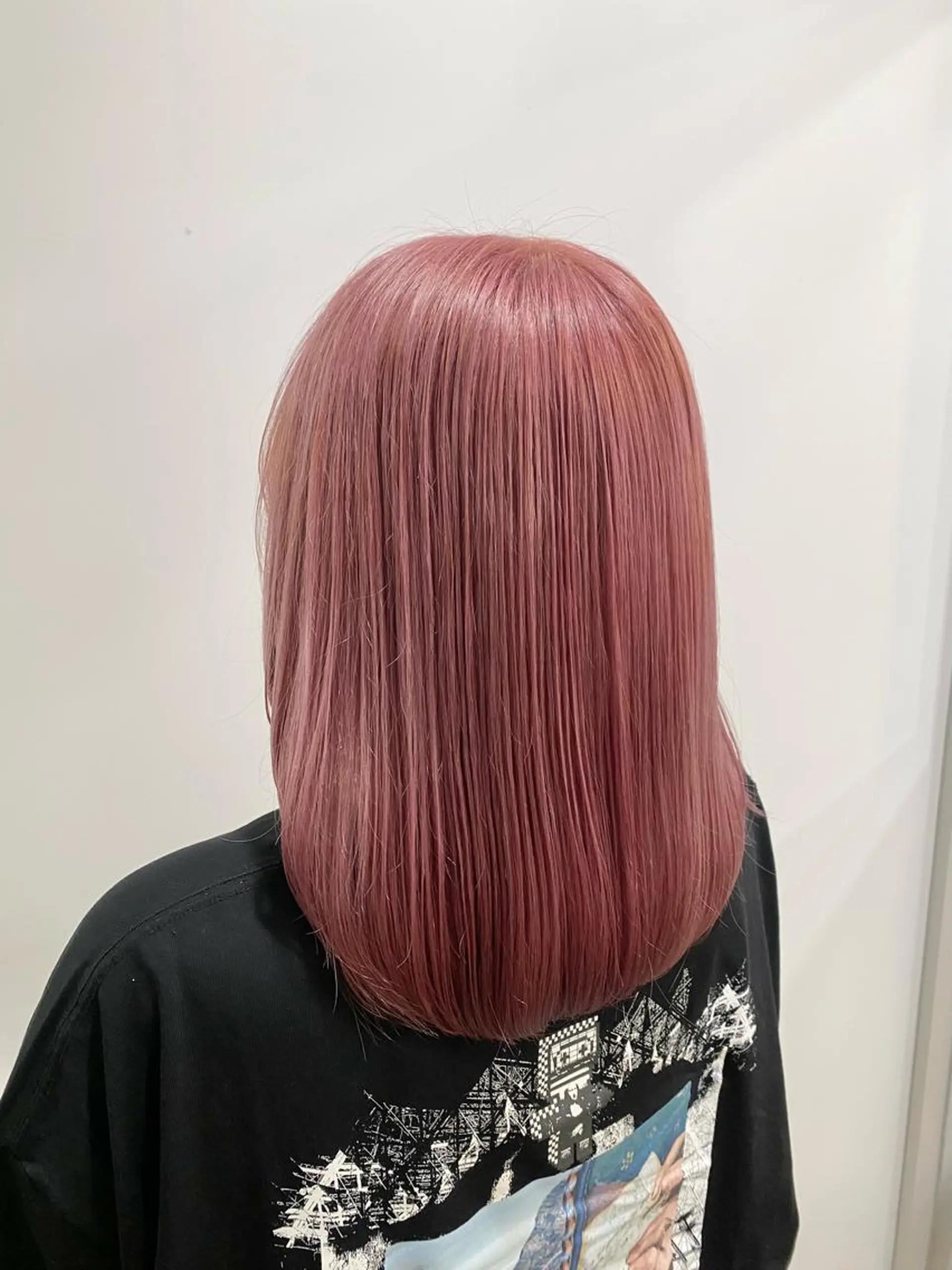 セミロング カラー たなか もえなのヘアスタイル