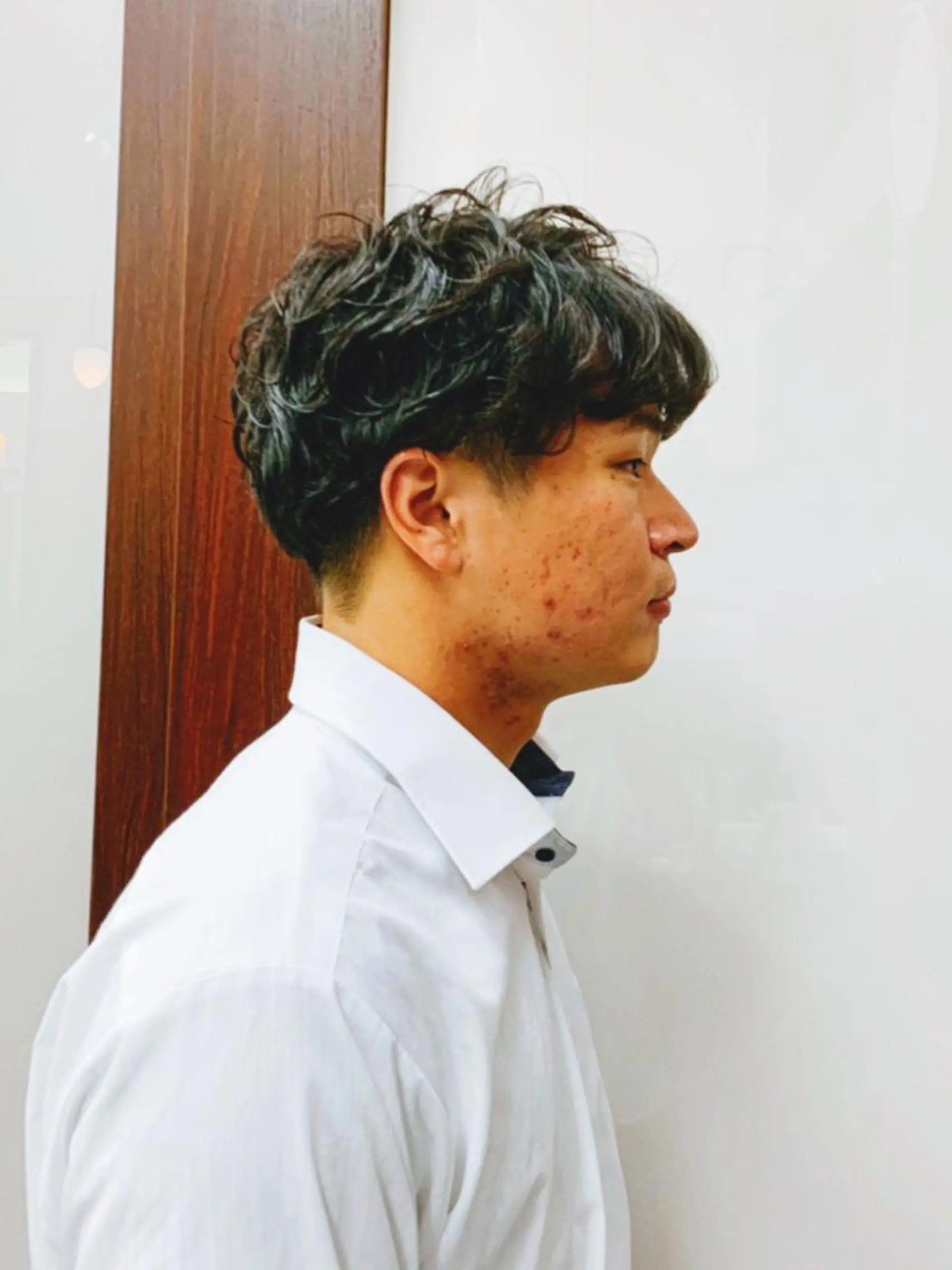 ミディアム パーマ メンズ 牧野 滉平のヘアスタイル