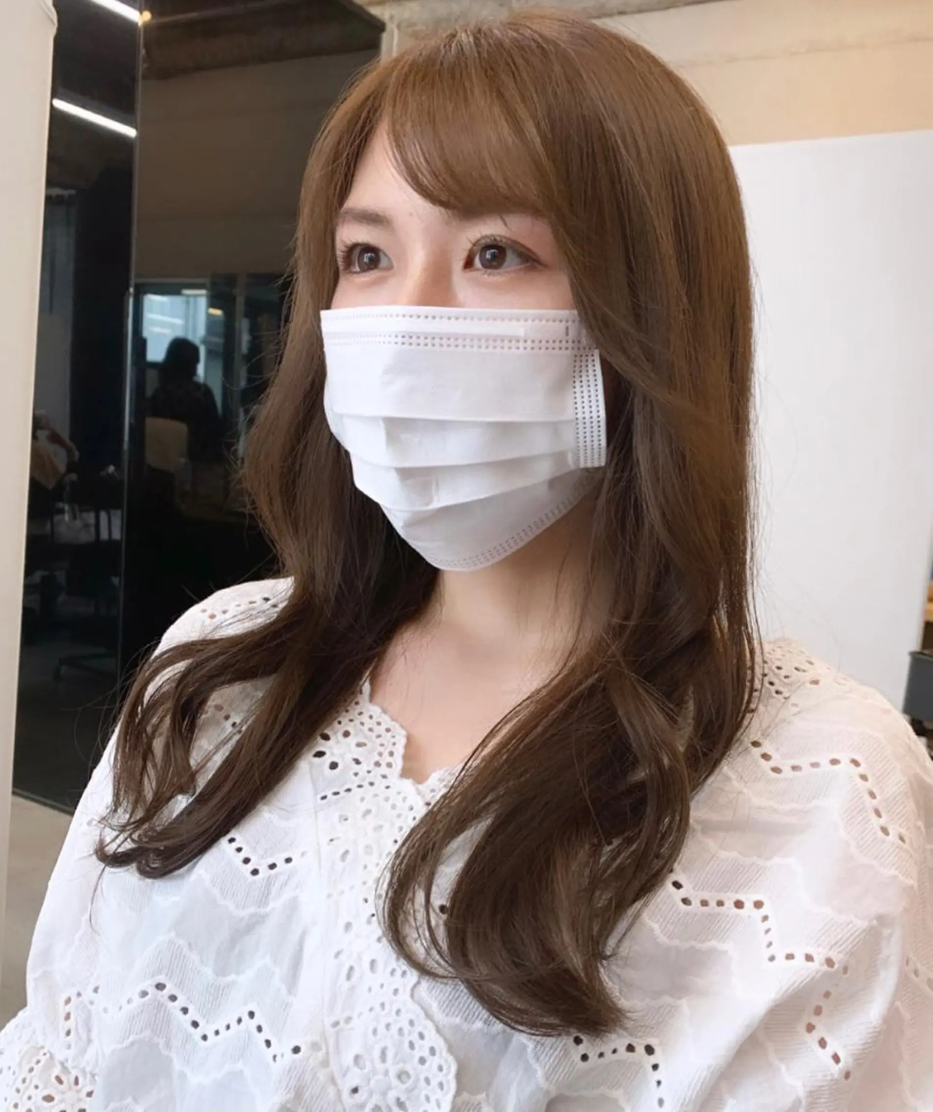 ミディアム カラー カット ヘアカラー トリートメント ヘッドスパ 透明感/オリーブ/ グレージュ/YUKAのヘアスタイル