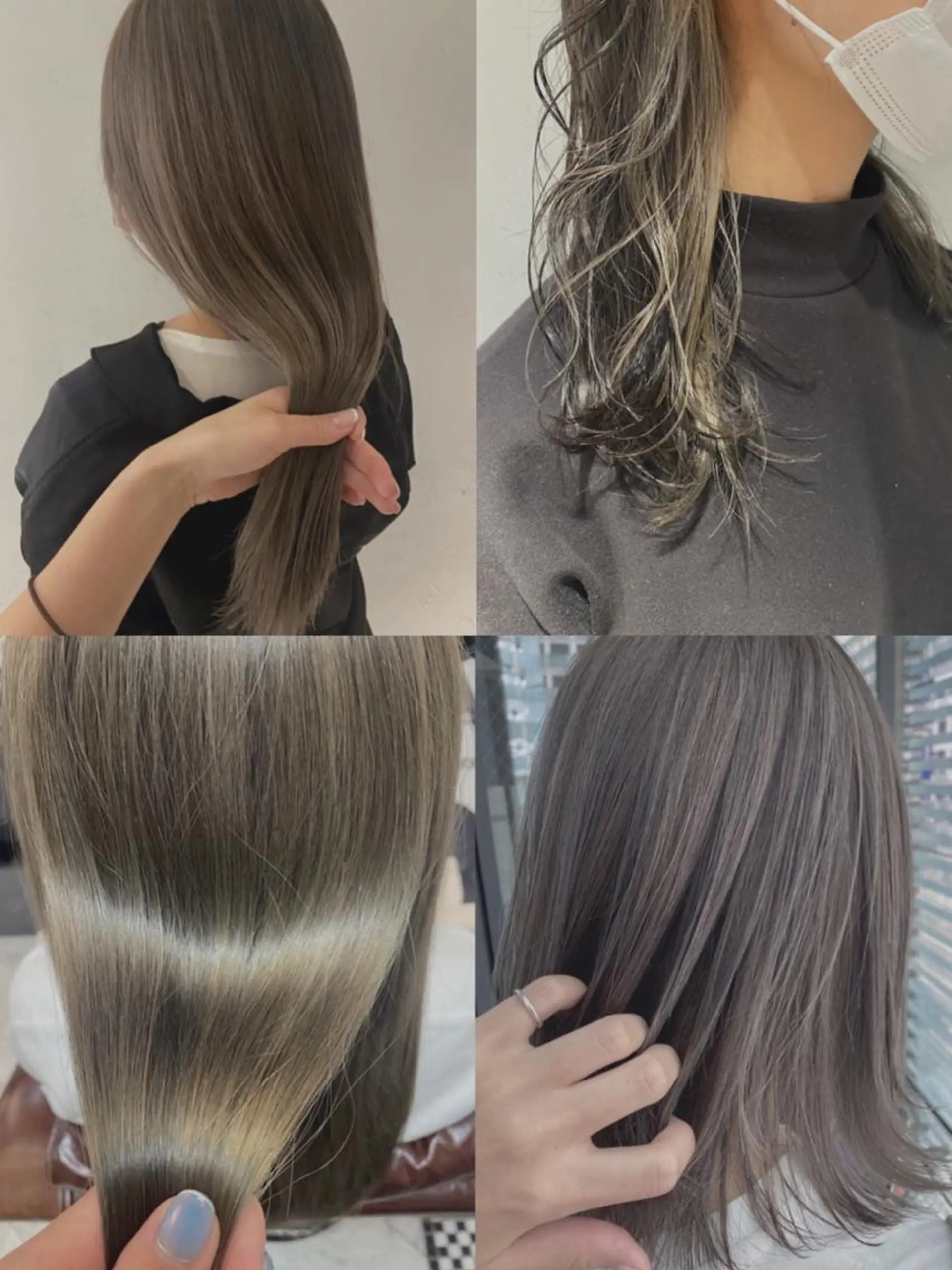 ロング カラー グレージュ 透明感/縮毛/ボブ CHIHIROのヘアスタイル