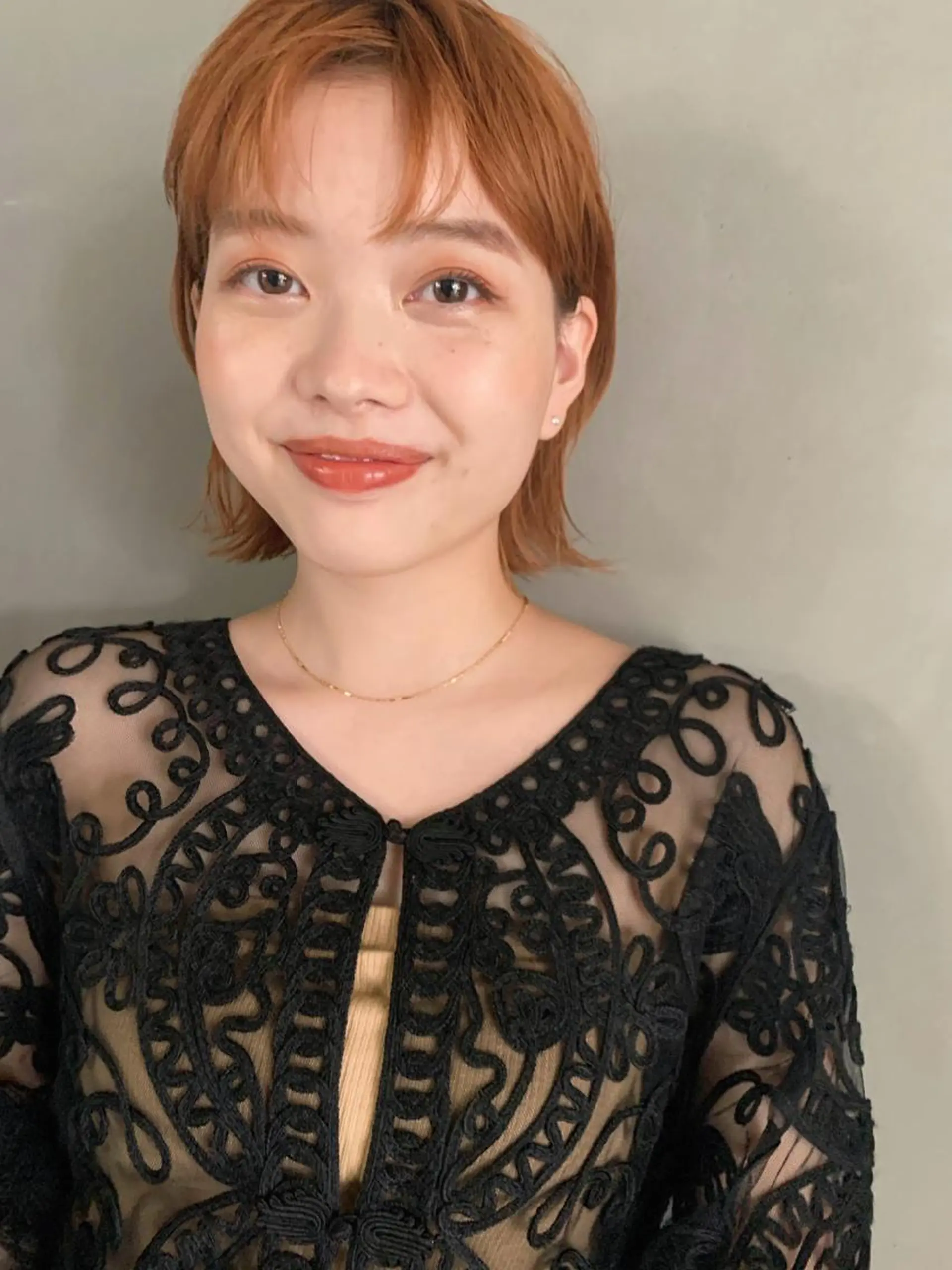 ショート カラー ベージュカラー オレンジ オレンジベージュ ボブ sakoda shunkiのヘアスタイル