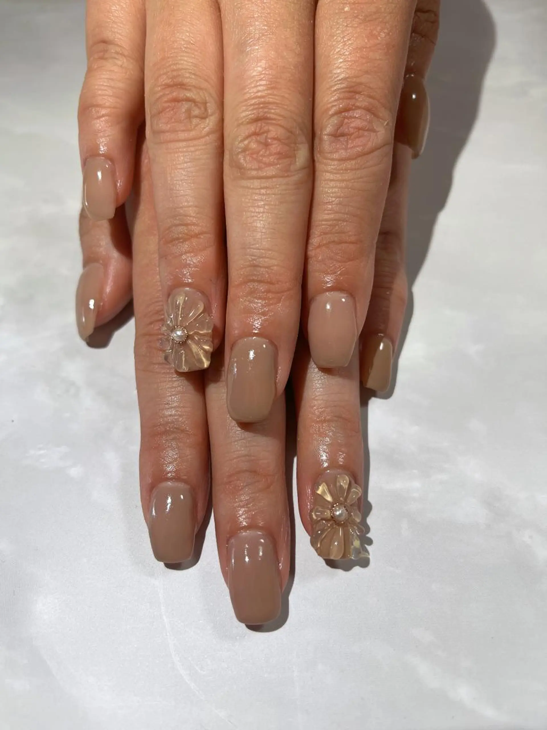 ネイル フラワーネイル ジェルネイル パラジェル ぷっくりネイル 上村 未来のネイルデザイン