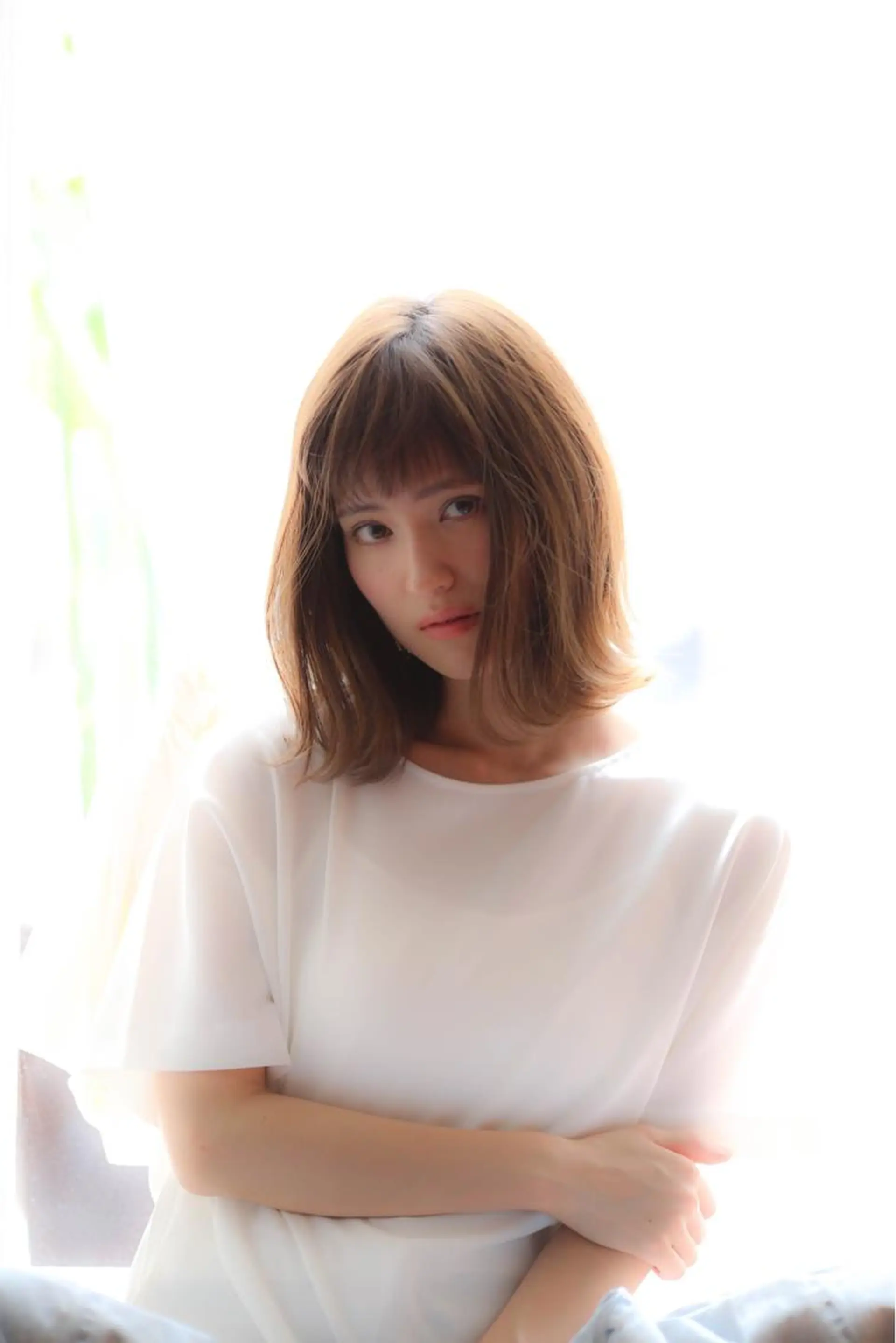 ミディアム カラー パーマ ヘアアレンジ ネイル マツエク・マツパ eyelush color world庄内駅前所属・シールエクステ／豊中 吉田孝司のヘアスタイル