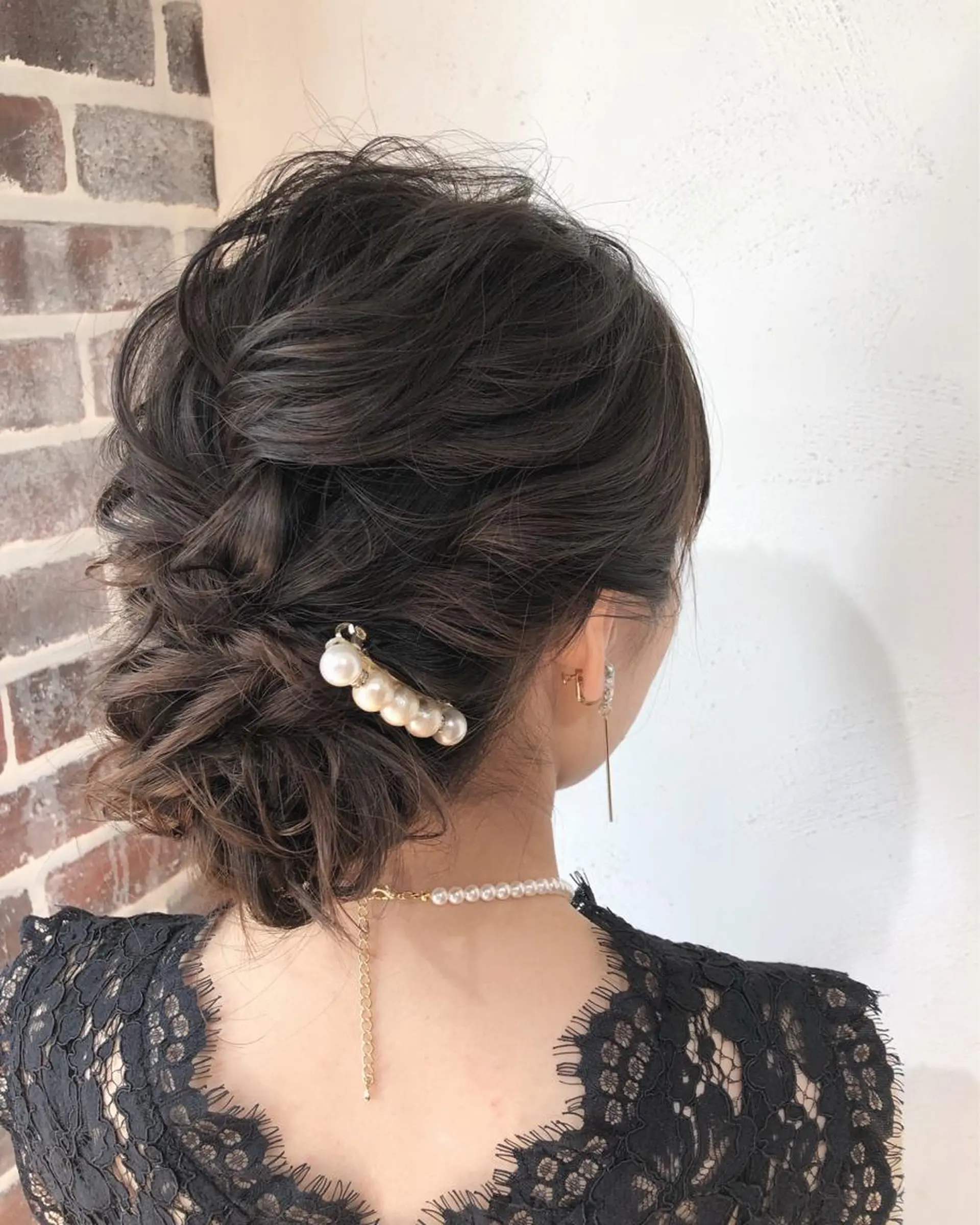 セミロング ヘアアレンジ 結婚式・ブライダル ヘアセット 木下大地 HAIR  Oneのヘアスタイル