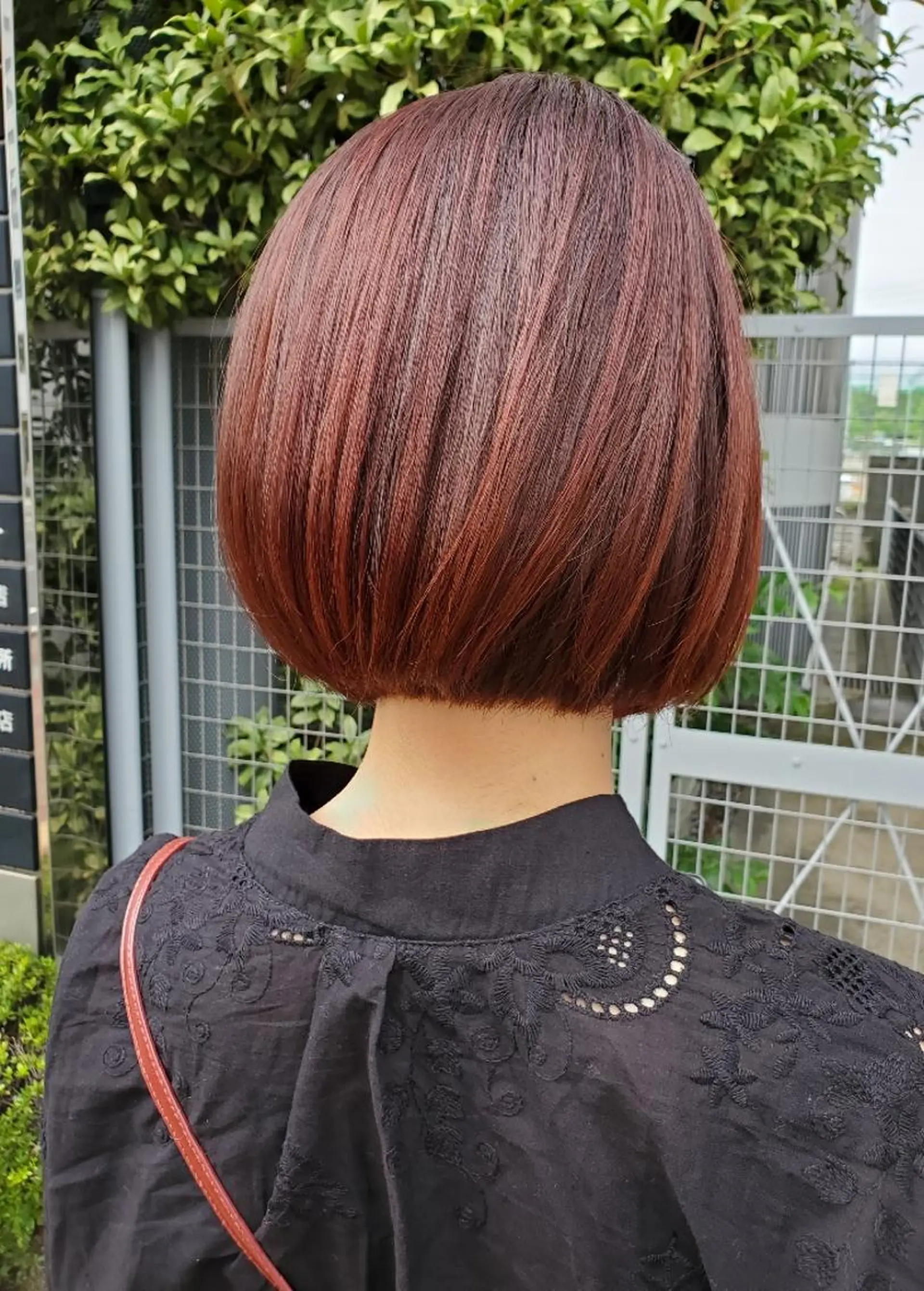 ショート カラー ボブ トリートメント 酸熱トリートメント カット ヘアカラー トリートメント 難波/白髪ぼかし/ KAORIのヘアスタイル