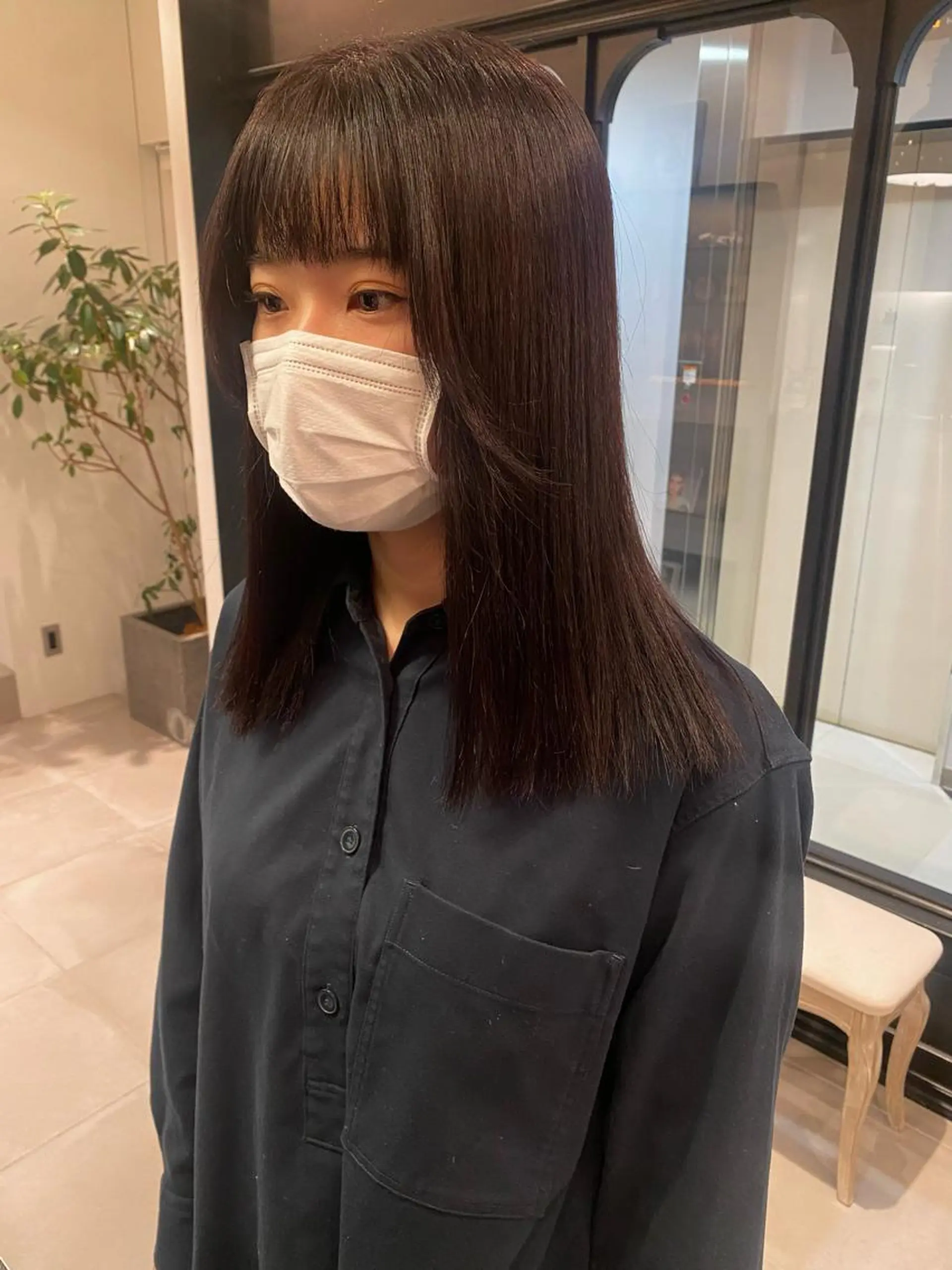 セミロング カラー ヘアカラー riria/ボブ /透明感カラー🎀のヘアスタイル