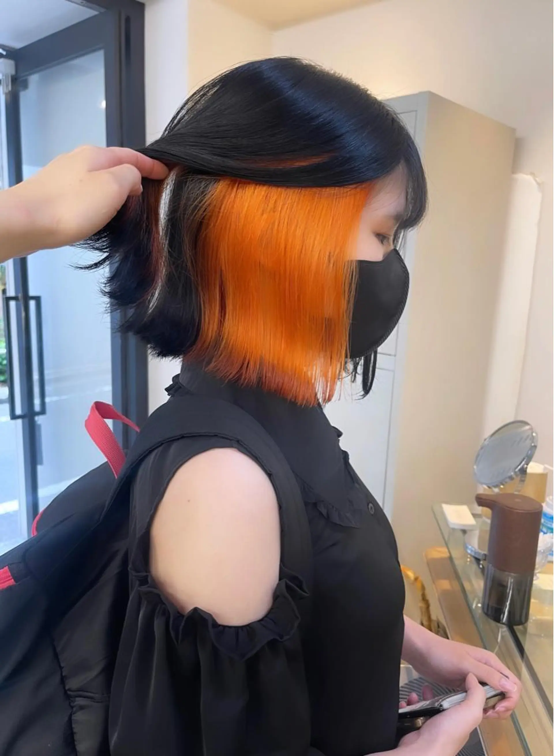 ミディアム ヘアカラー トリートメント 渋谷ケアブリーチ Suuのヘアスタイル