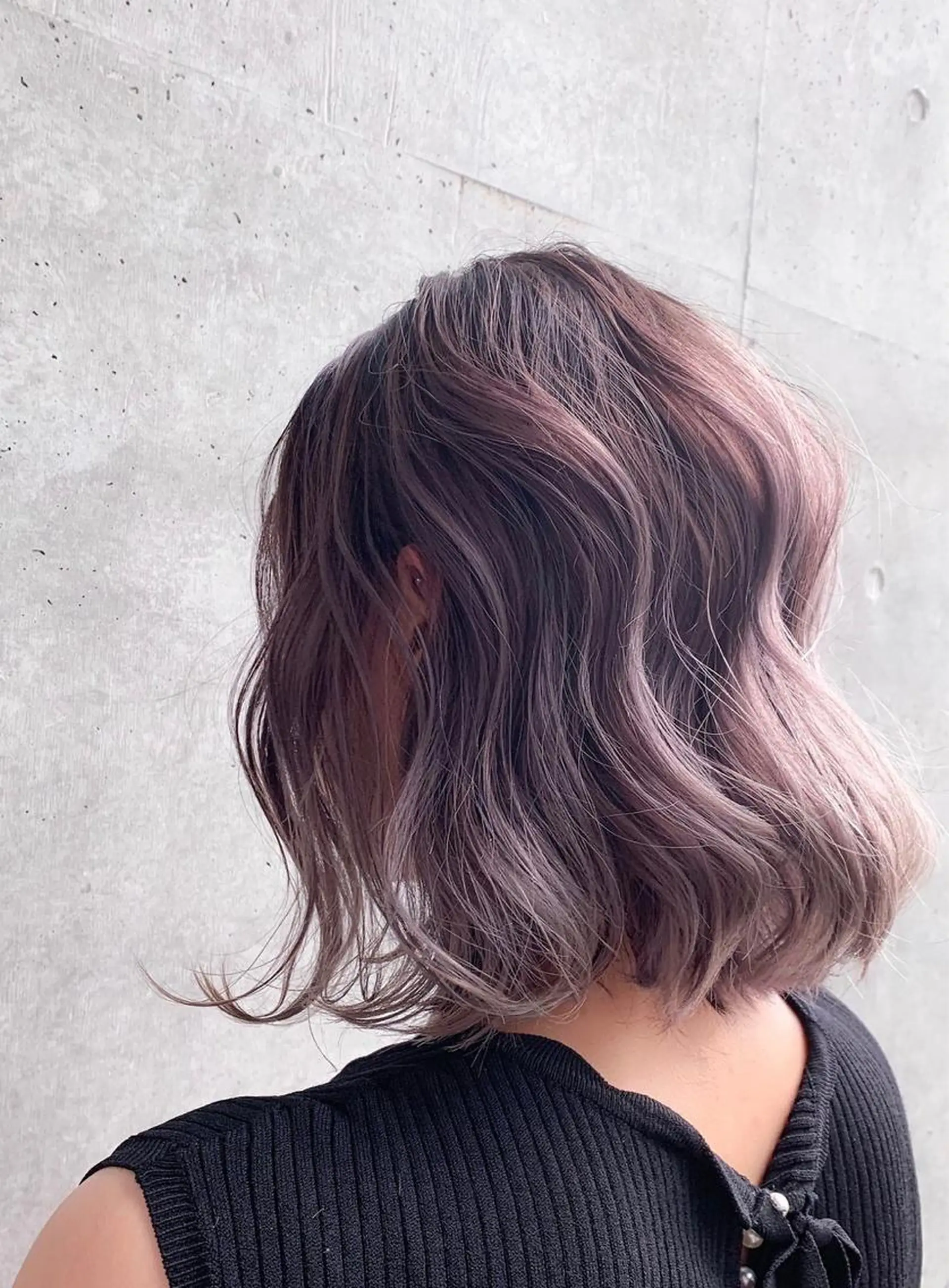 ミディアム カラー バレイヤージュ 透明感カラー レイヤーカット 代表✩.*˚白井 美香のヘアスタイル