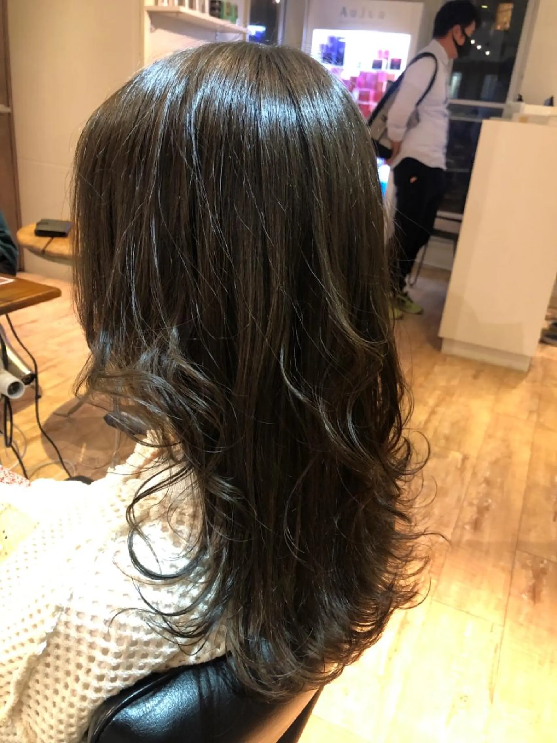 セミロング アッシュ 竹内 宏法のヘアスタイル