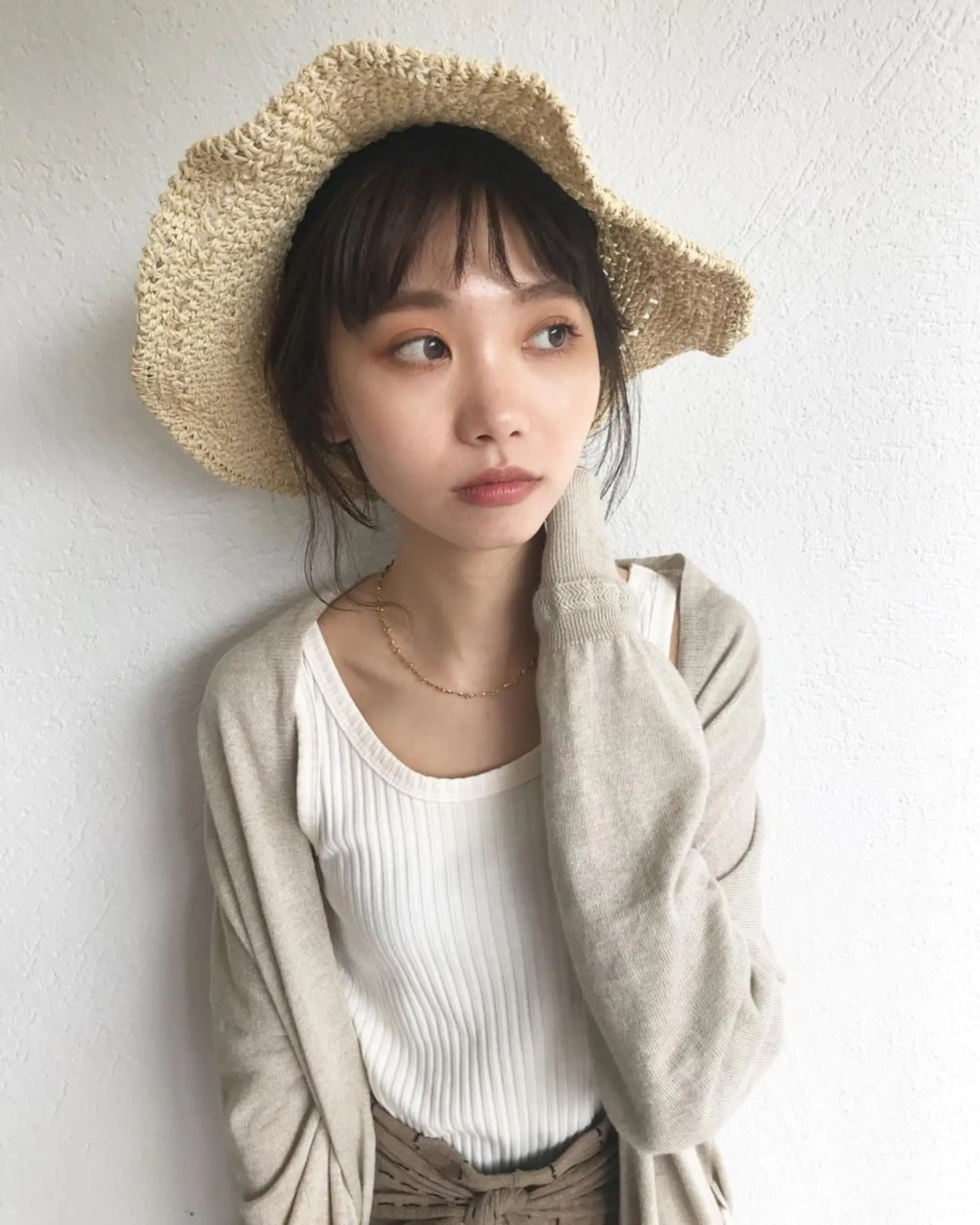 ミディアム ウルフカット レイヤーカット上柿のヘアスタイル
