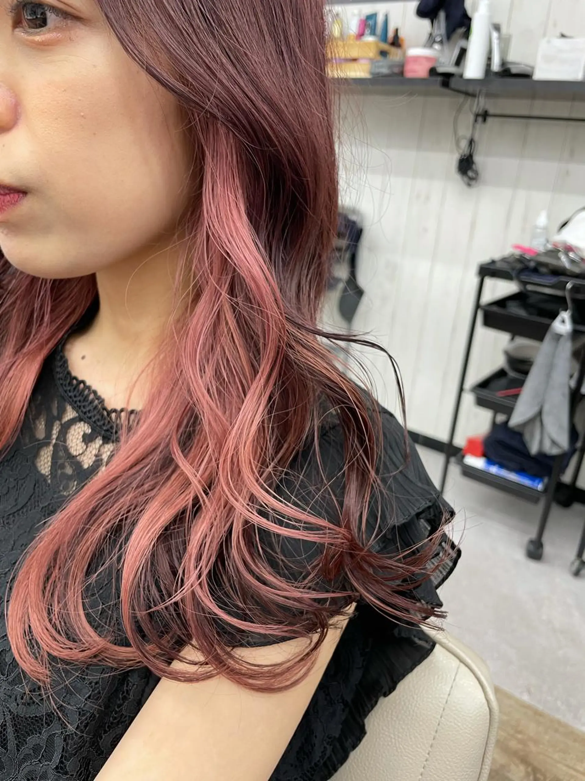 ロング カラー ピンクカラー ヘアカラー トリートメント ヘアセット 栄/久屋大通り/韓国 /透明感/横山🩵のヘアスタイル