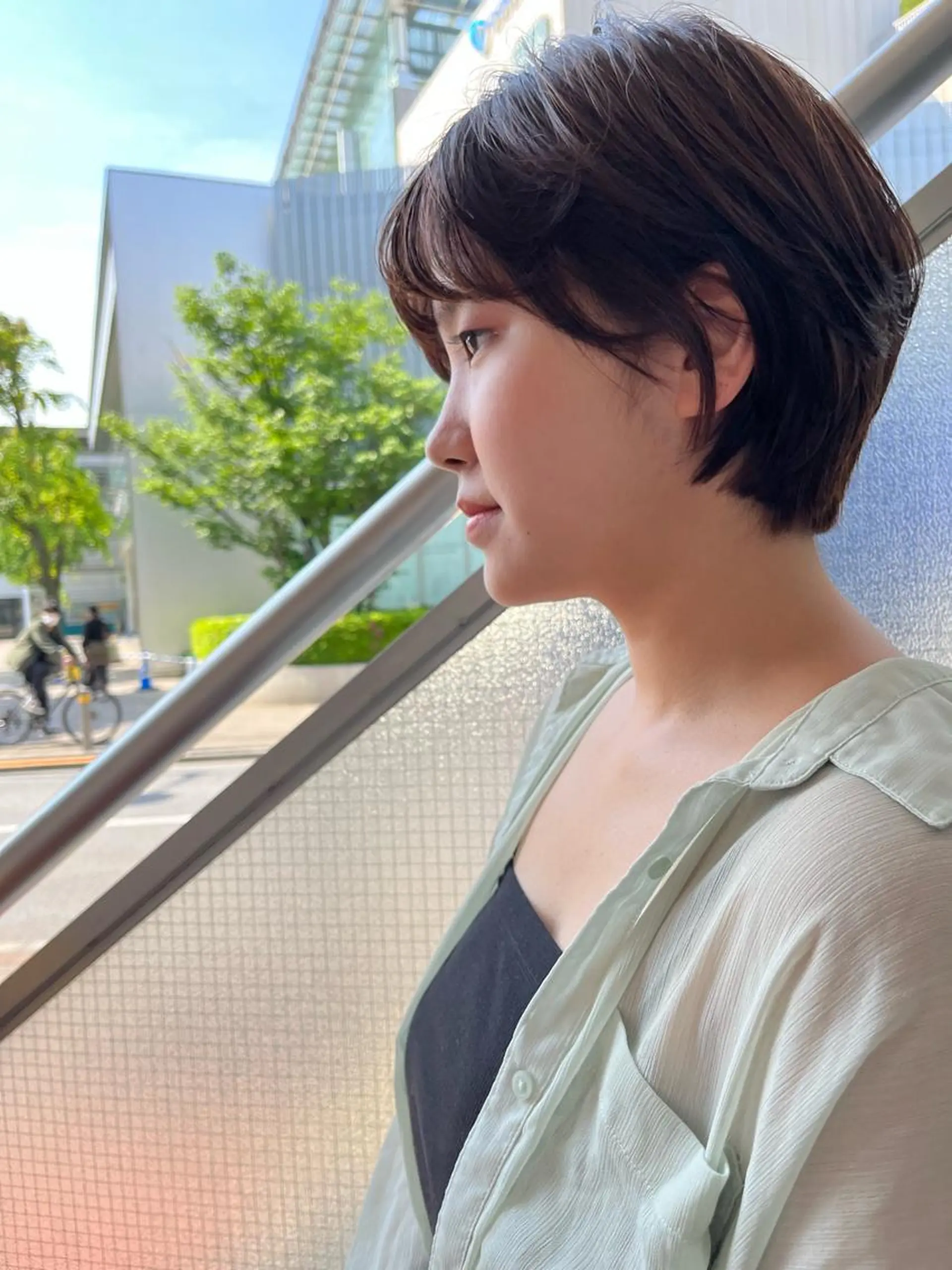 ショート ヘアアレンジ ウスイマイコ カット/ケアカラーのヘアスタイル