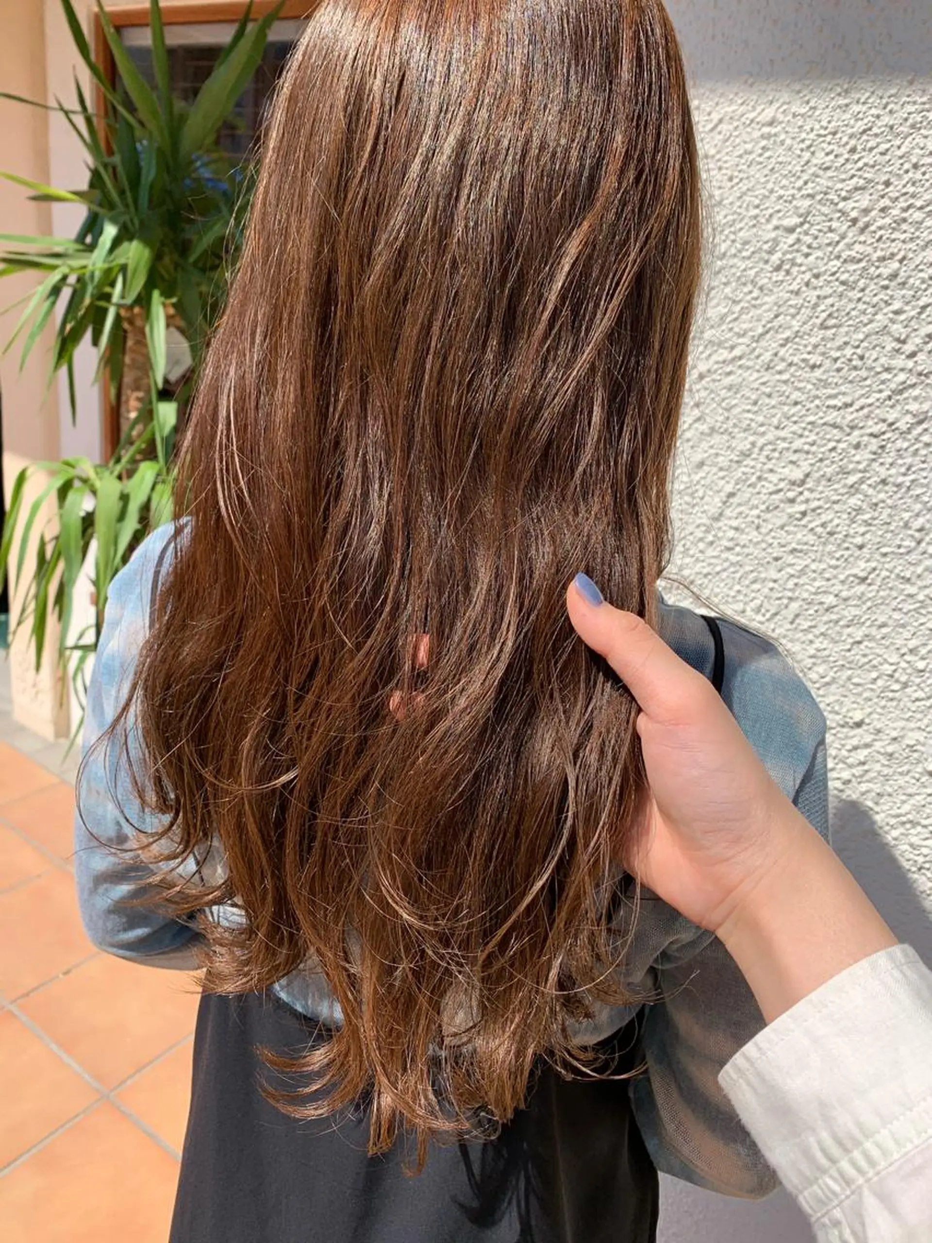 ロング カラー パーマ putri 川邉 優花のヘアスタイル