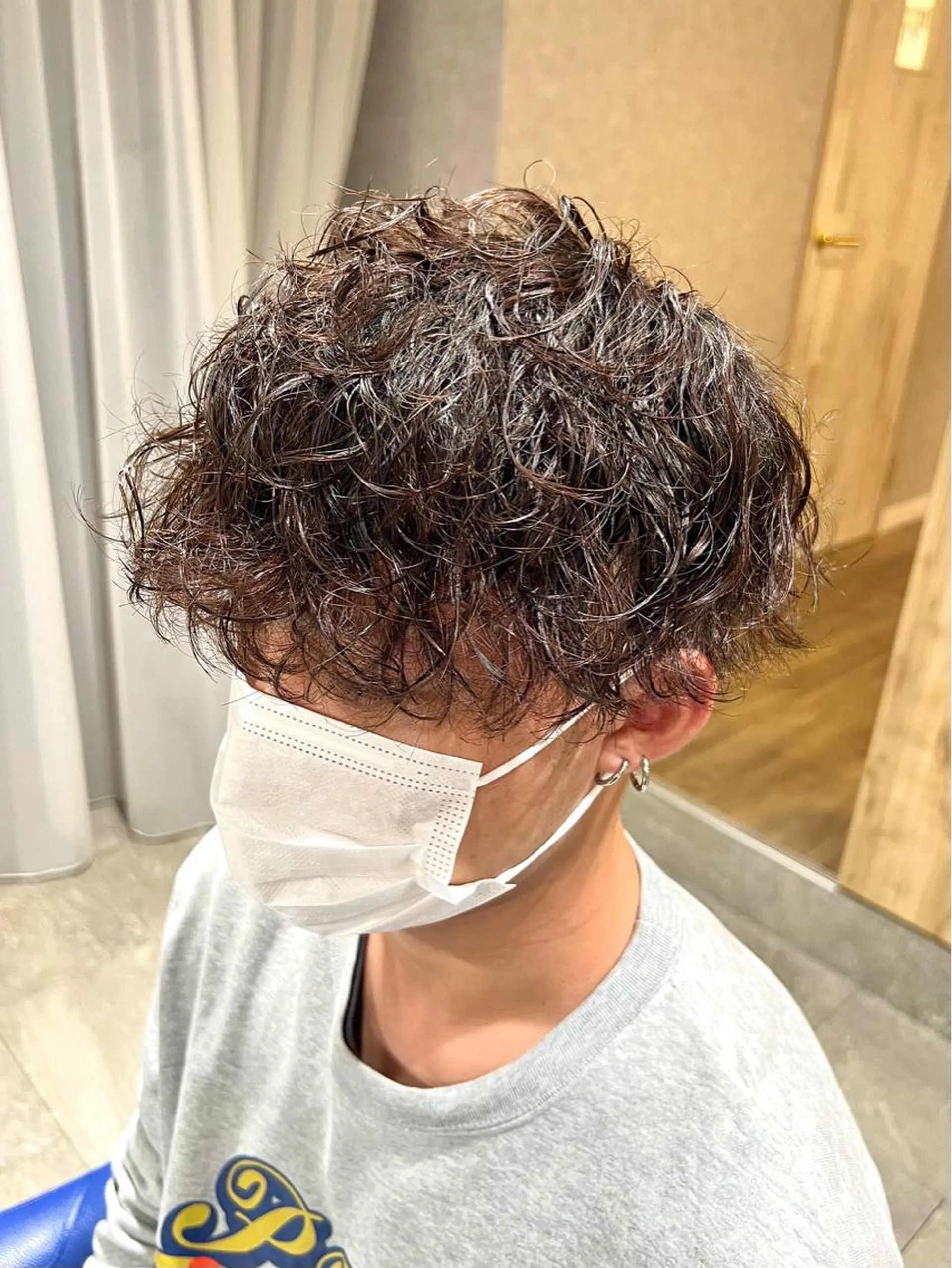 ショート パーマ ヘアアレンジ メンズ メンズパーマ メンズツイストパーマ ツイストスパイラルパーマ 波巻きパーマ スパイラルパーマ メンズパーマ職人 加藤 弘貴のヘアスタイル
