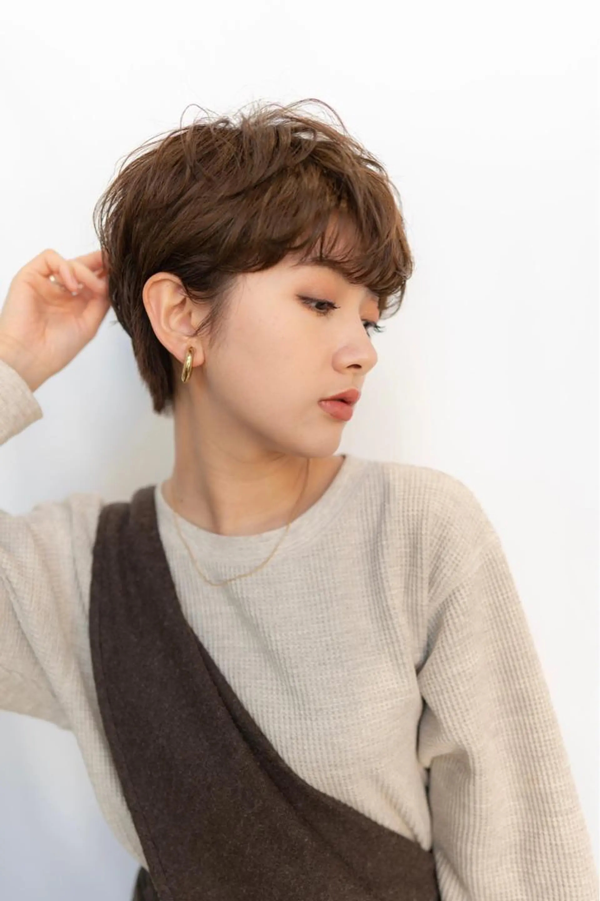 ショート カラー ベージュカラー ショートヘア 10月限定モニター 髪質改善美髪矯正のヘアスタイル