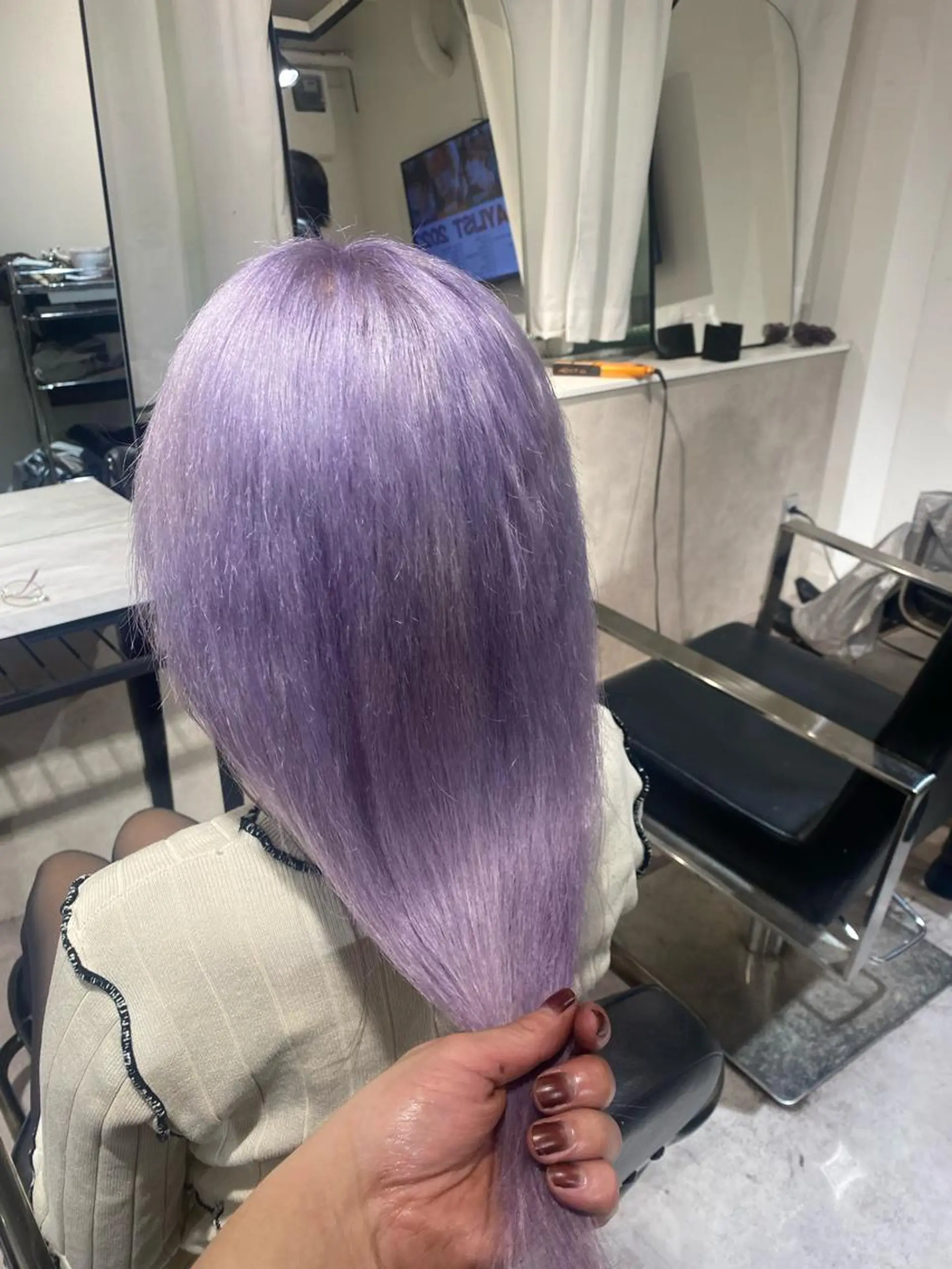 カラー ブリーチ ラベンダーカラー カット ヘアカラー Seleneコウキ ブリーチ/ハイトーンのヘアスタイル