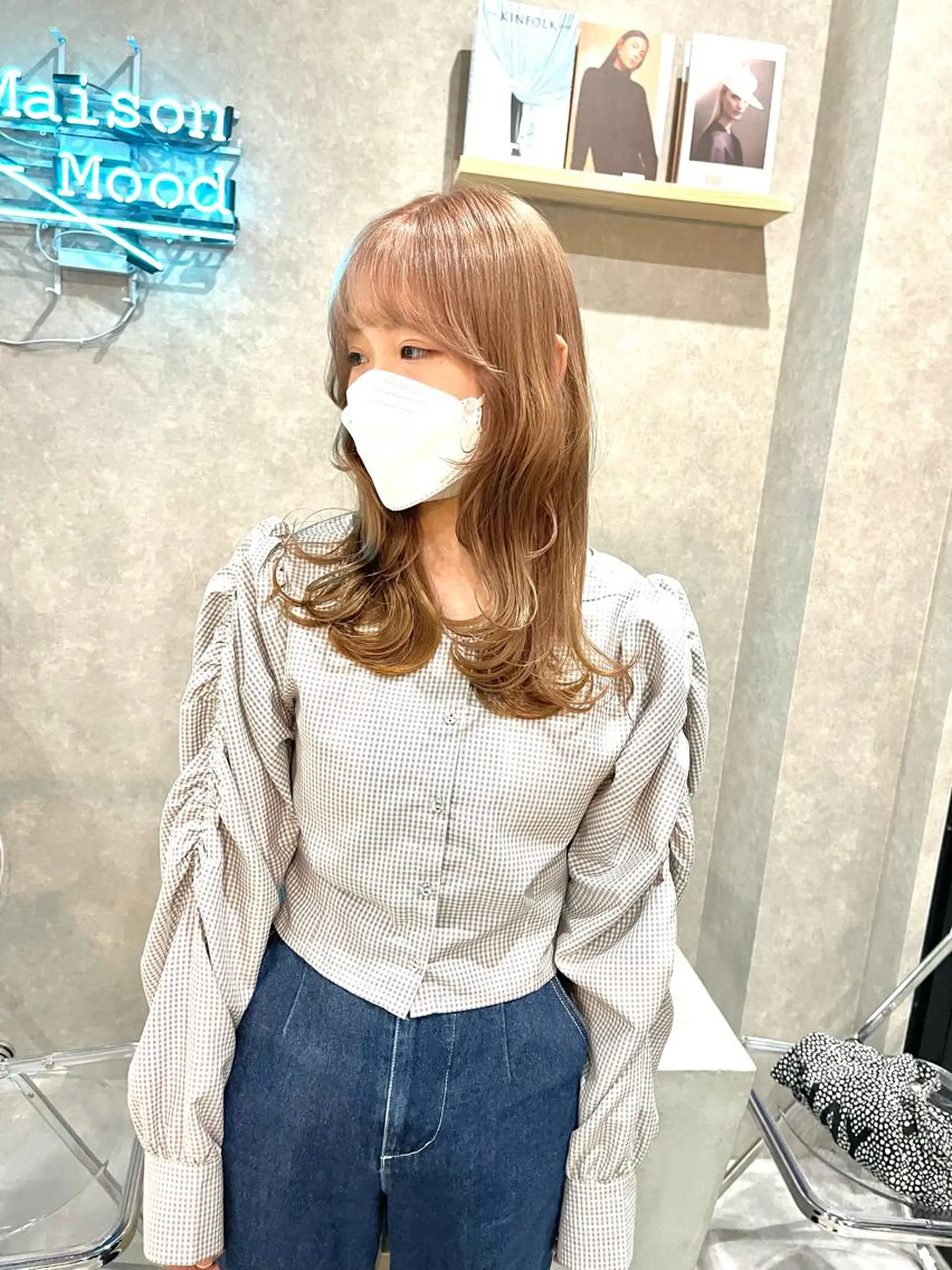 セミロング カラー カット ヘアカラー トリートメント 一ノ瀬 暁のヘアスタイル