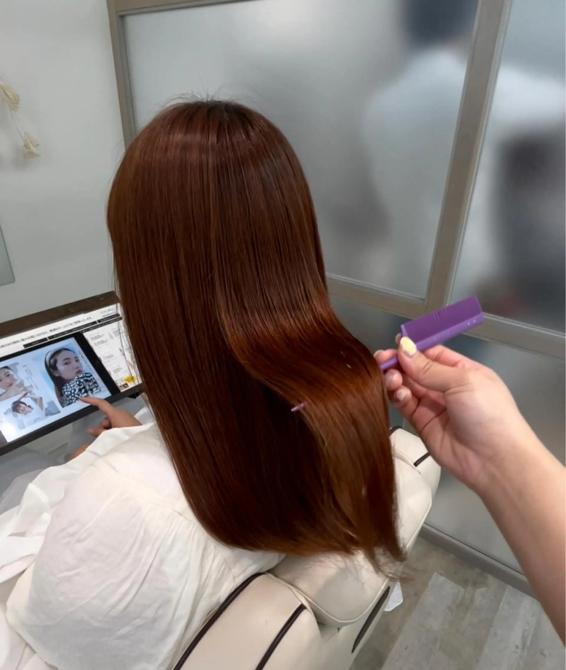 ロング カラー カット ヘアカラー トリートメント 🫧MITO カイレアサロン🫧のヘアスタイル