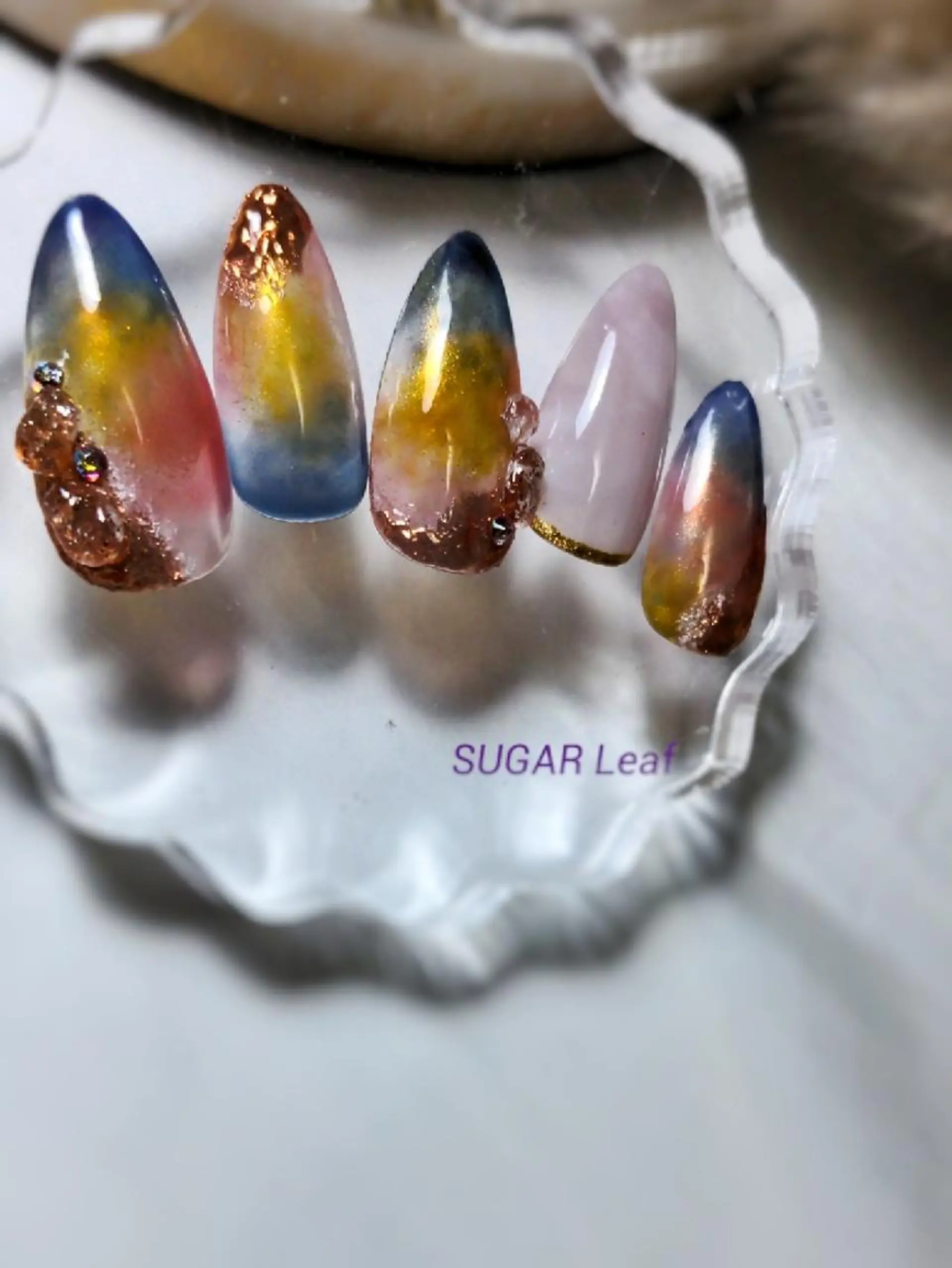 ネイル アートネイル ハンドネイル SUGAR Leafのネイルデザイン