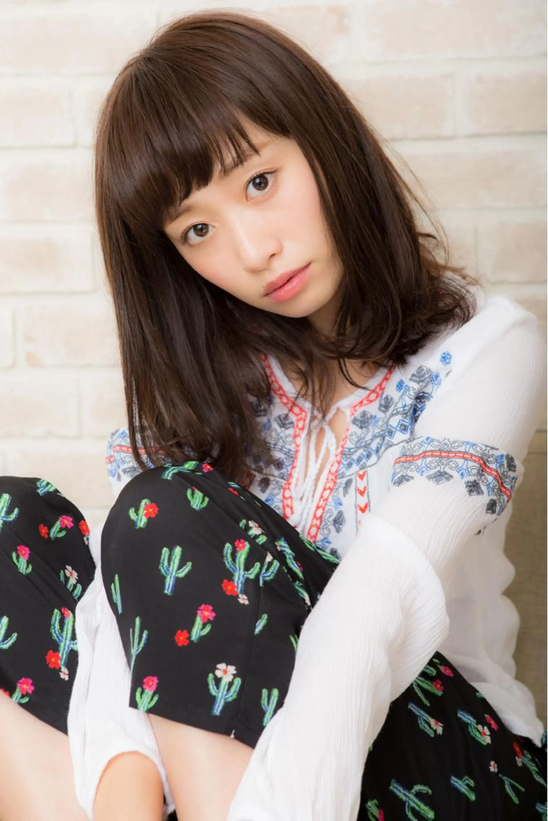 ミディアム カット トリートメント 💎小顔前髪&髪質 改善カラー💎片桐のヘアスタイル