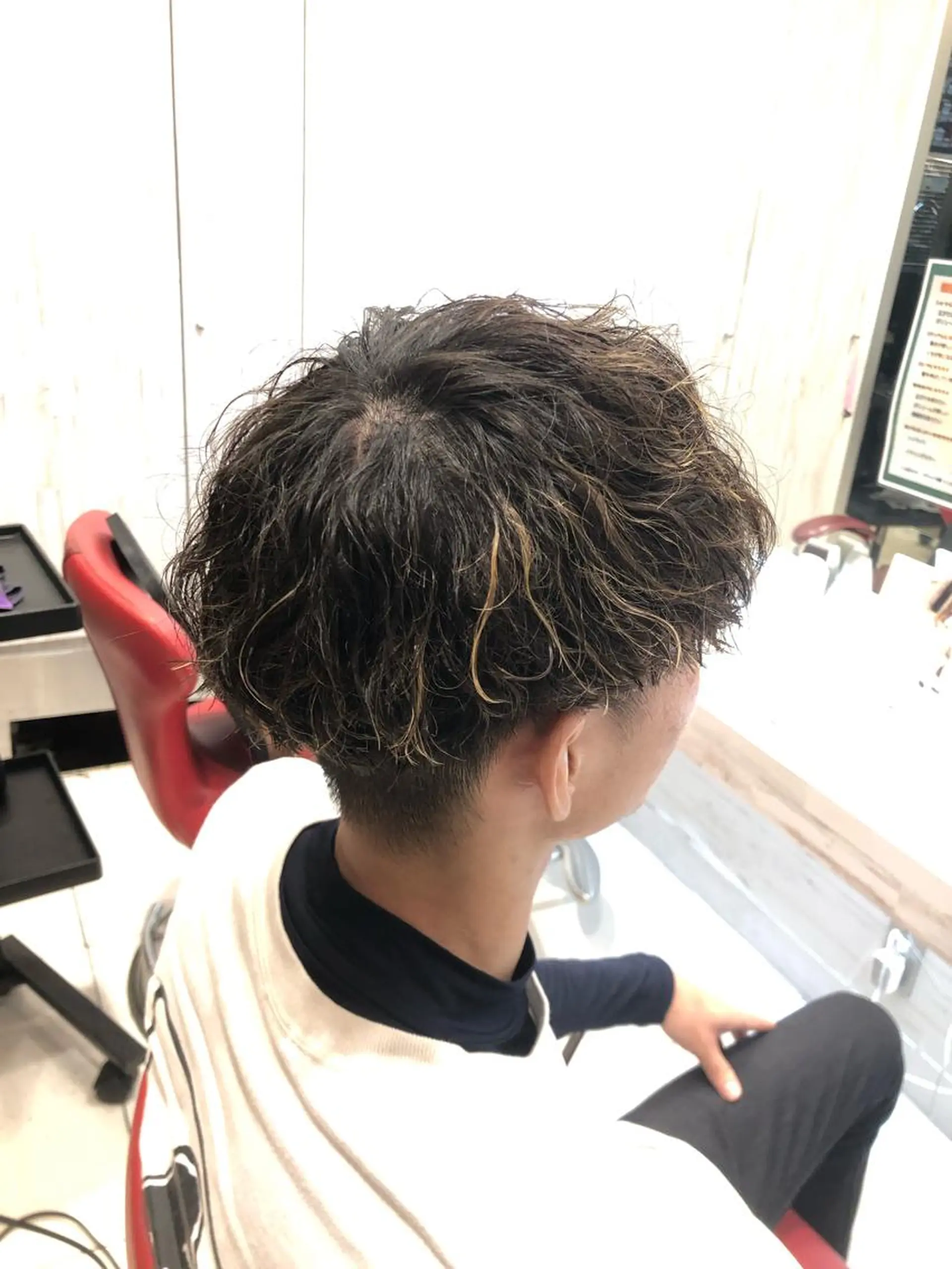 ショート パーマ メンズ パーマ 木野 翔斗のヘアスタイル