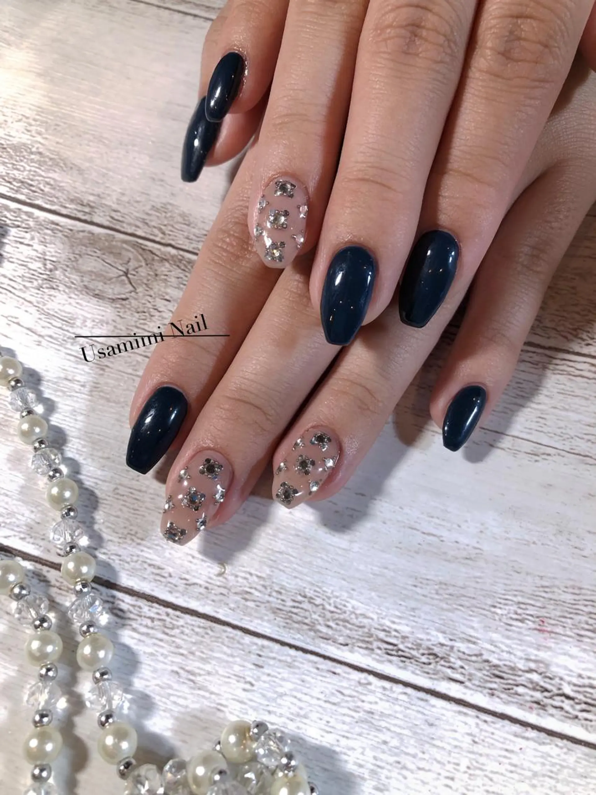 ミディアム ネイル ハンドネイル USAMiMi 🐰💕のネイルデザイン