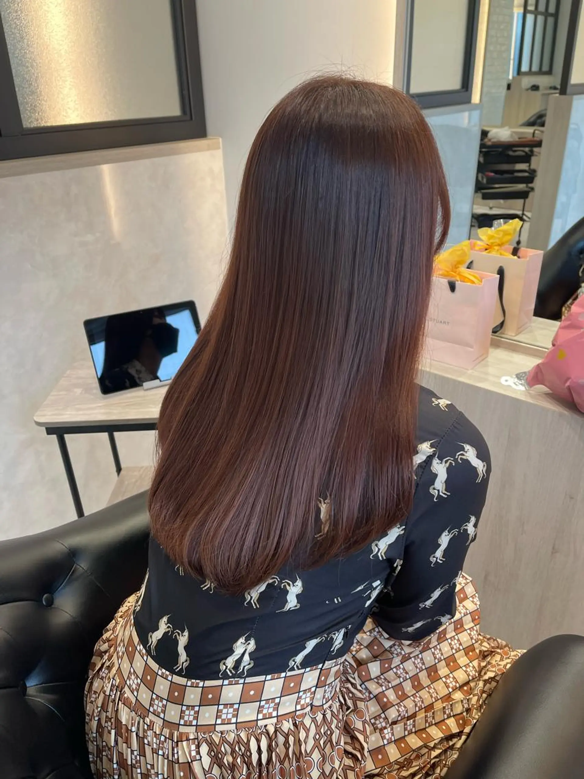 ロング カラー カット ヘアカラー トリートメント &chaLme   心斎橋所属・emi/髪質改善/ 韓国風/艶カラーのヘアスタイル