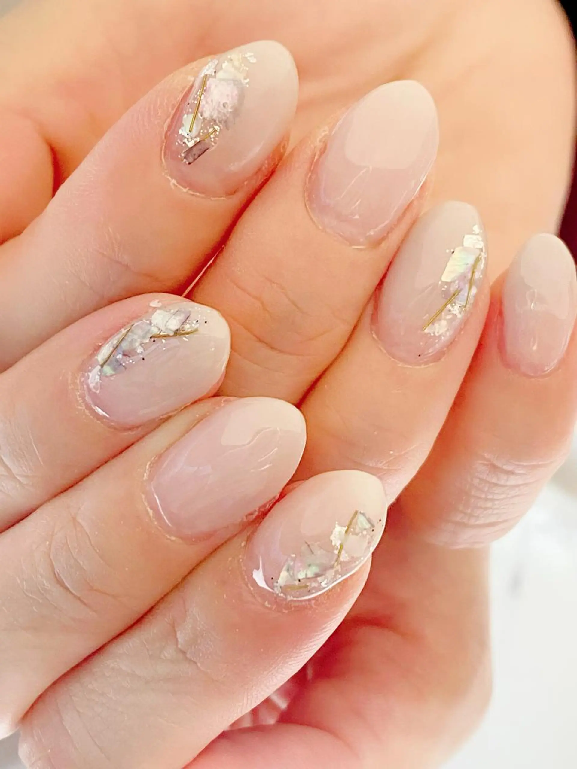 ネイル グラデーション パープル ストーンネイル YUN 💅のネイルデザイン