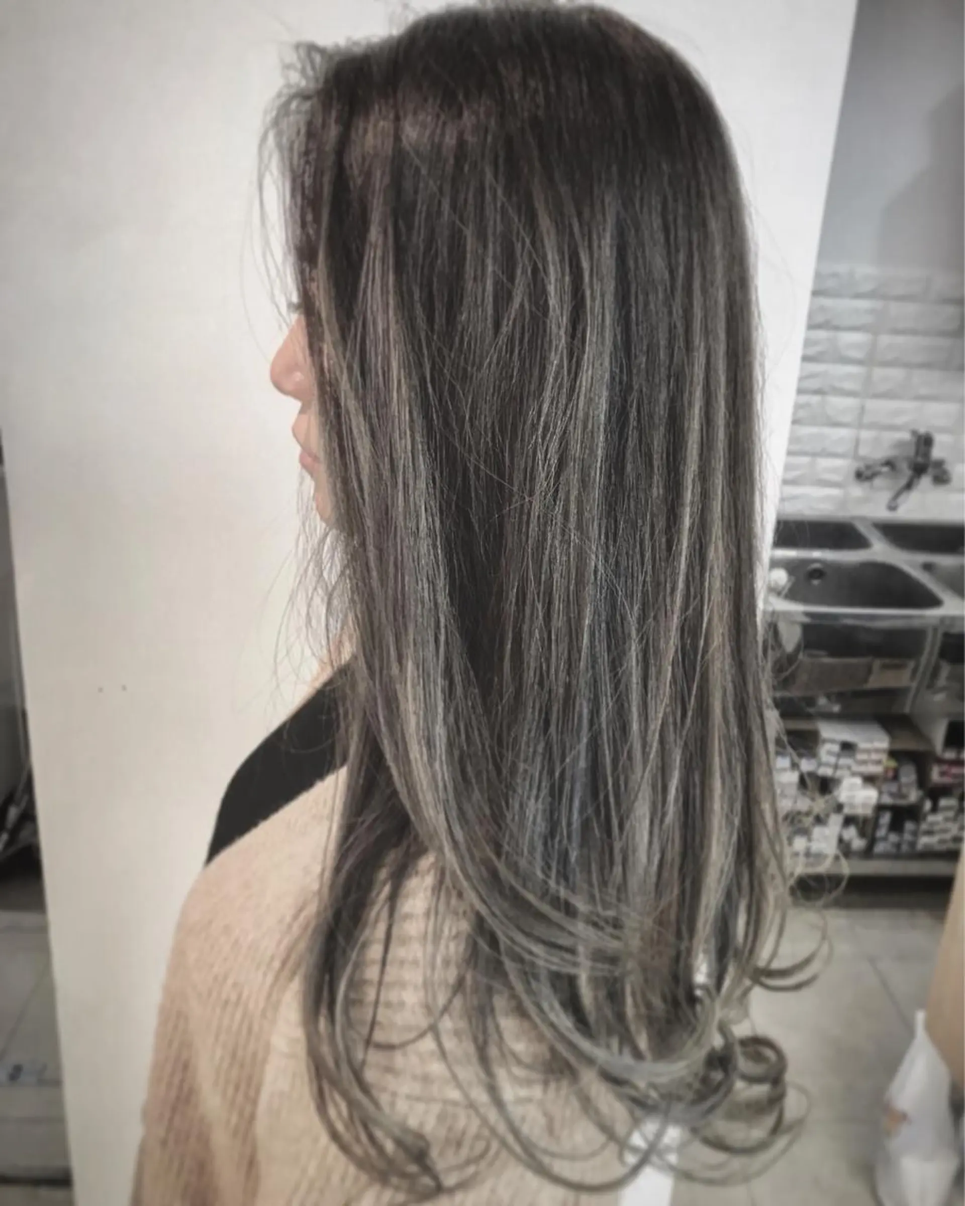 ロング ヘアカラー トリートメント 平田 健一のヘアスタイル