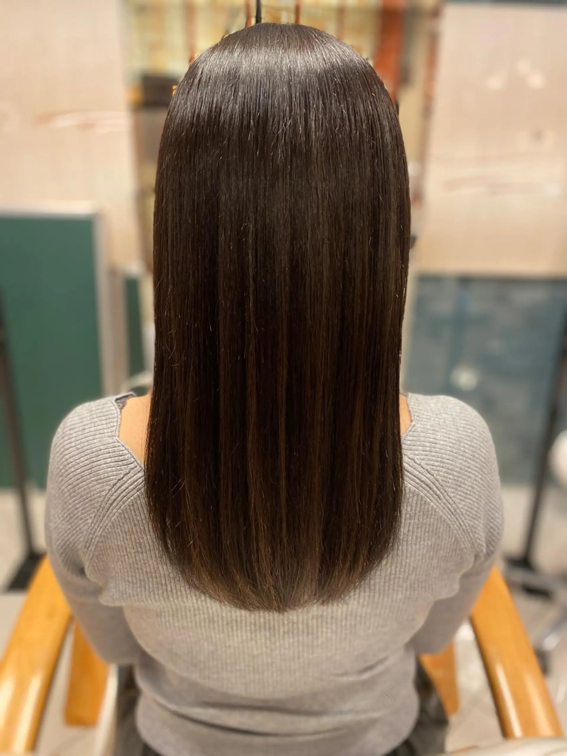 セミロング カラー カット ヘアカラー 縮毛矯正 へんみ みかのヘアスタイル