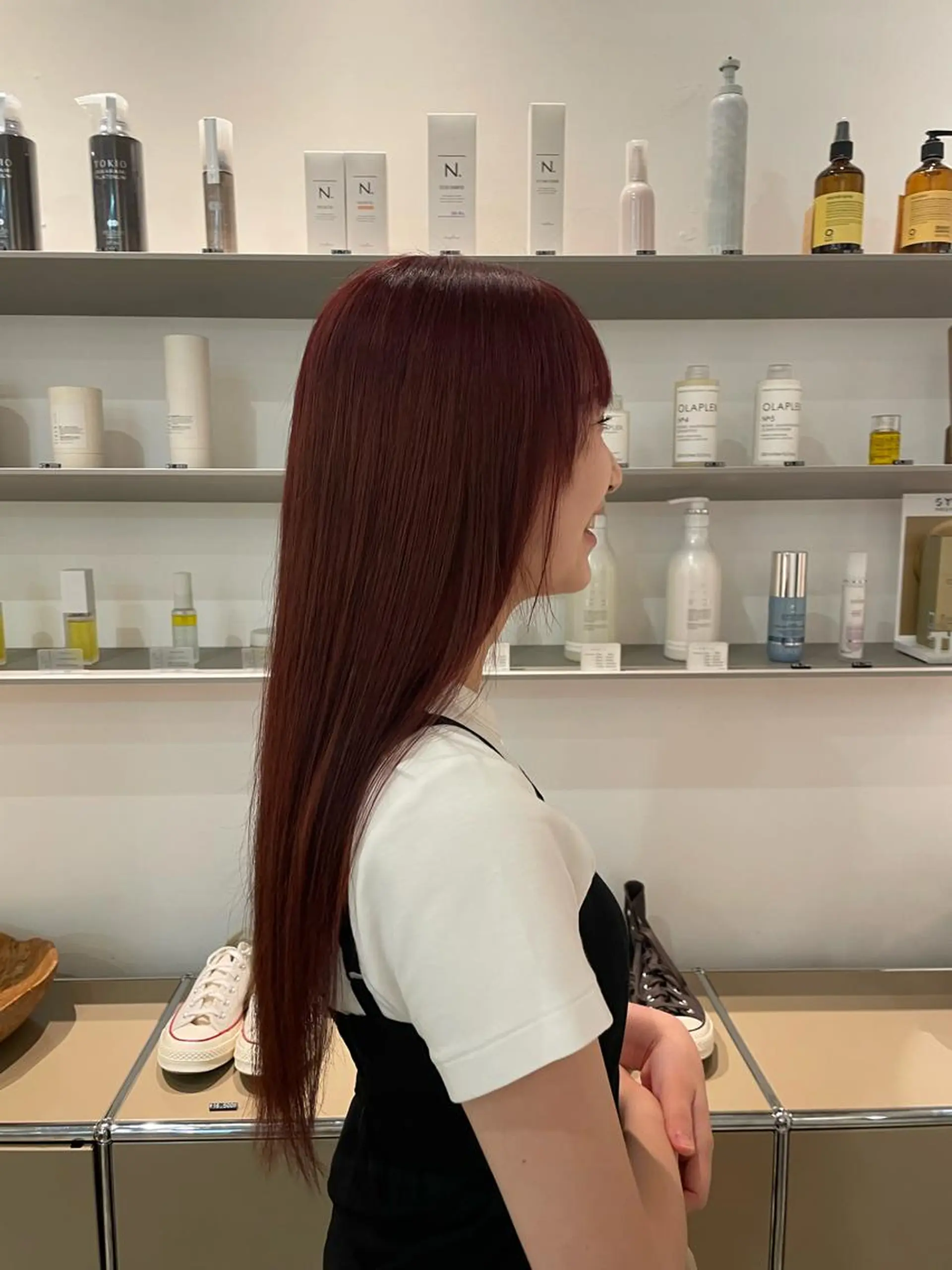 ロング カラー ブリーチ ダブルカラー ブリーチなしカラー HITOMI 福岡パーマのヘアスタイル