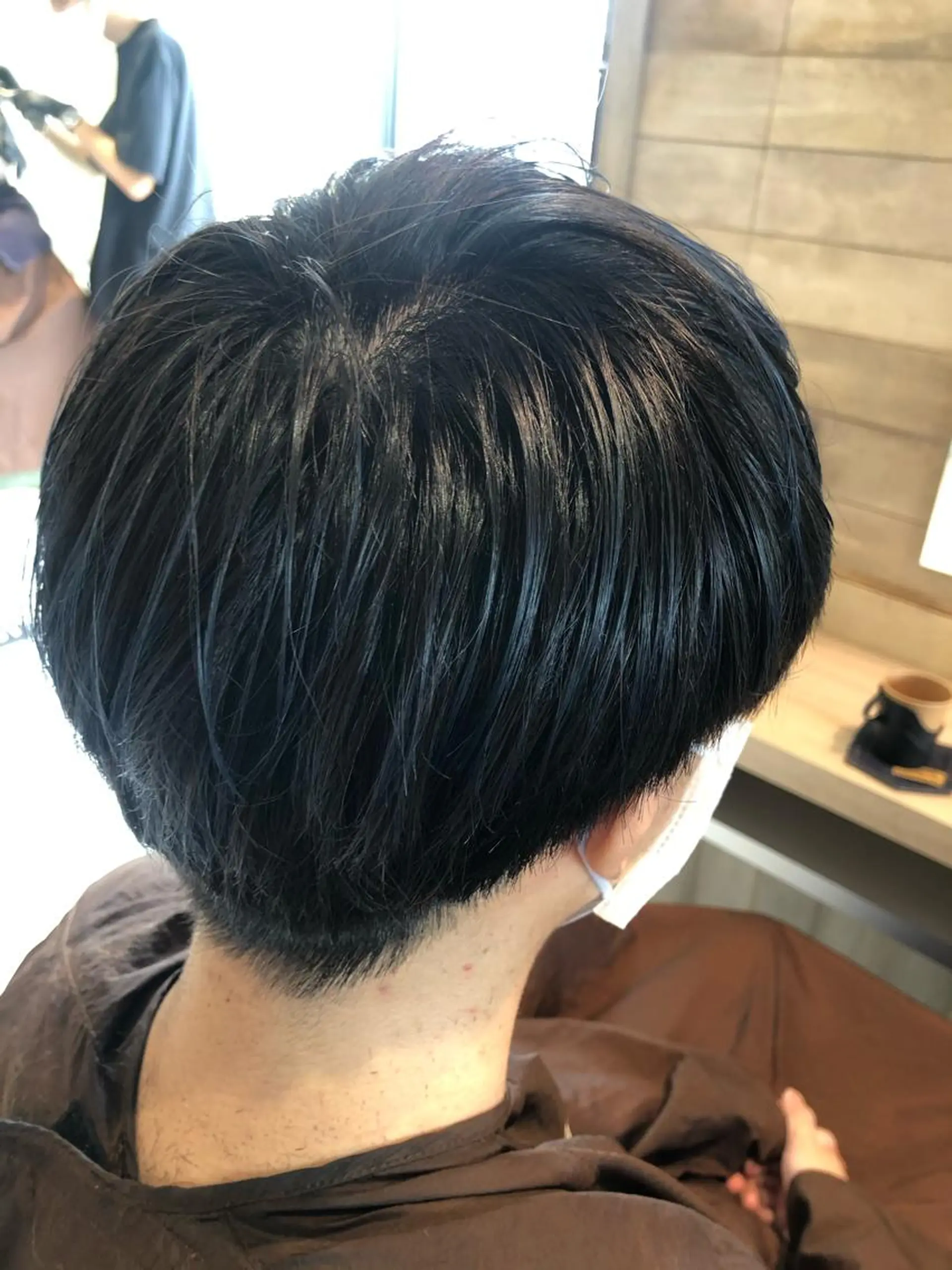 カラー メンズ 黒髪 ブルーカラー ブルーブラック ネイビーカラー 川口髪質改善ウルトワ 🌈毛島健樹🌈のヘアスタイル