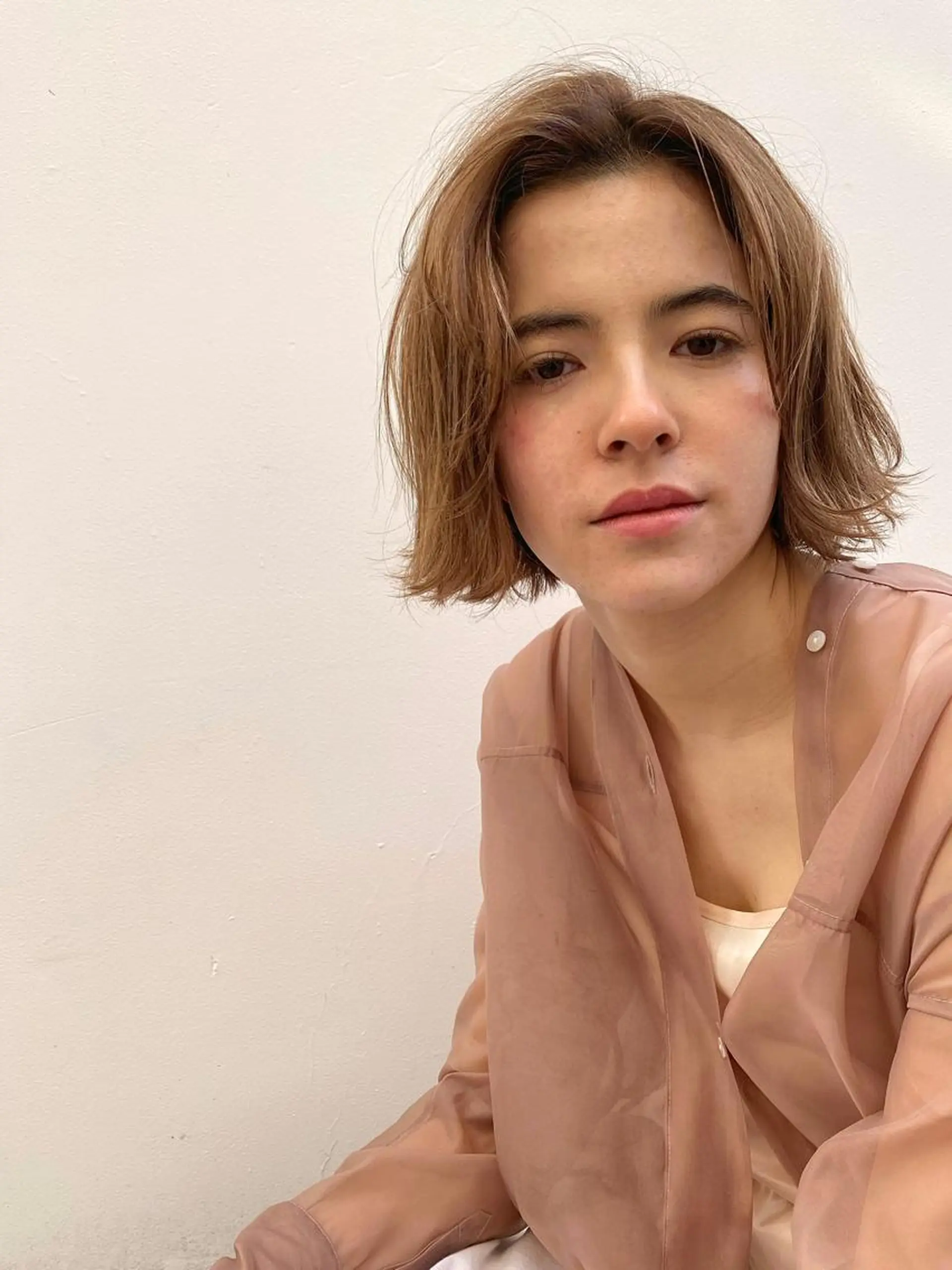 ミディアム カラー ブリーチ 透明感カラー ブリーチなしカラー カット ヘアカラー トリートメント 🉐メンズヘア特化 men's/ケンイチのヘアスタイル