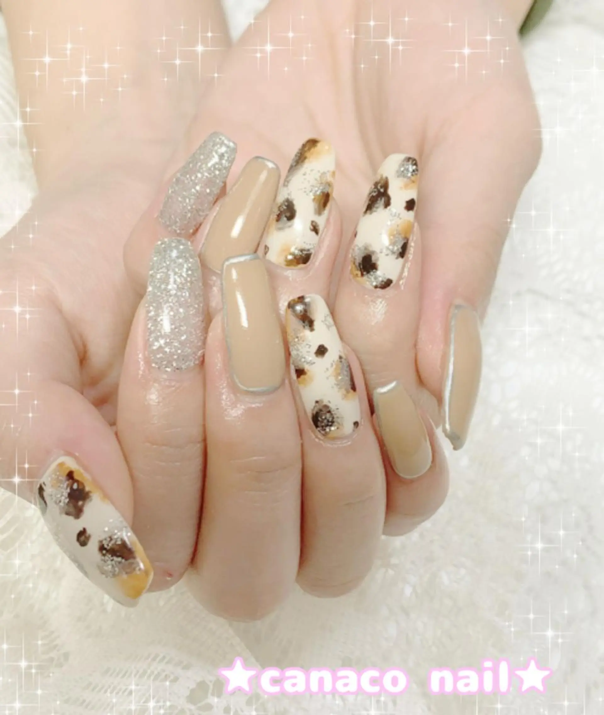 ネイル アニマル柄 アートネイル ハンドネイル ハンドケア Felice所属・ベテランネイル cnc  nailのネイルデザイン